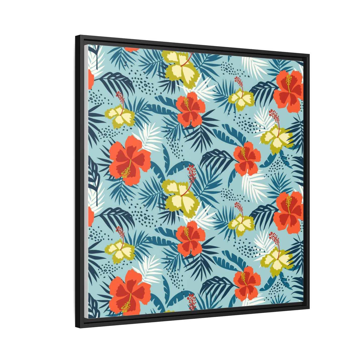 Tropical Summer Framed Matte Canvas Art