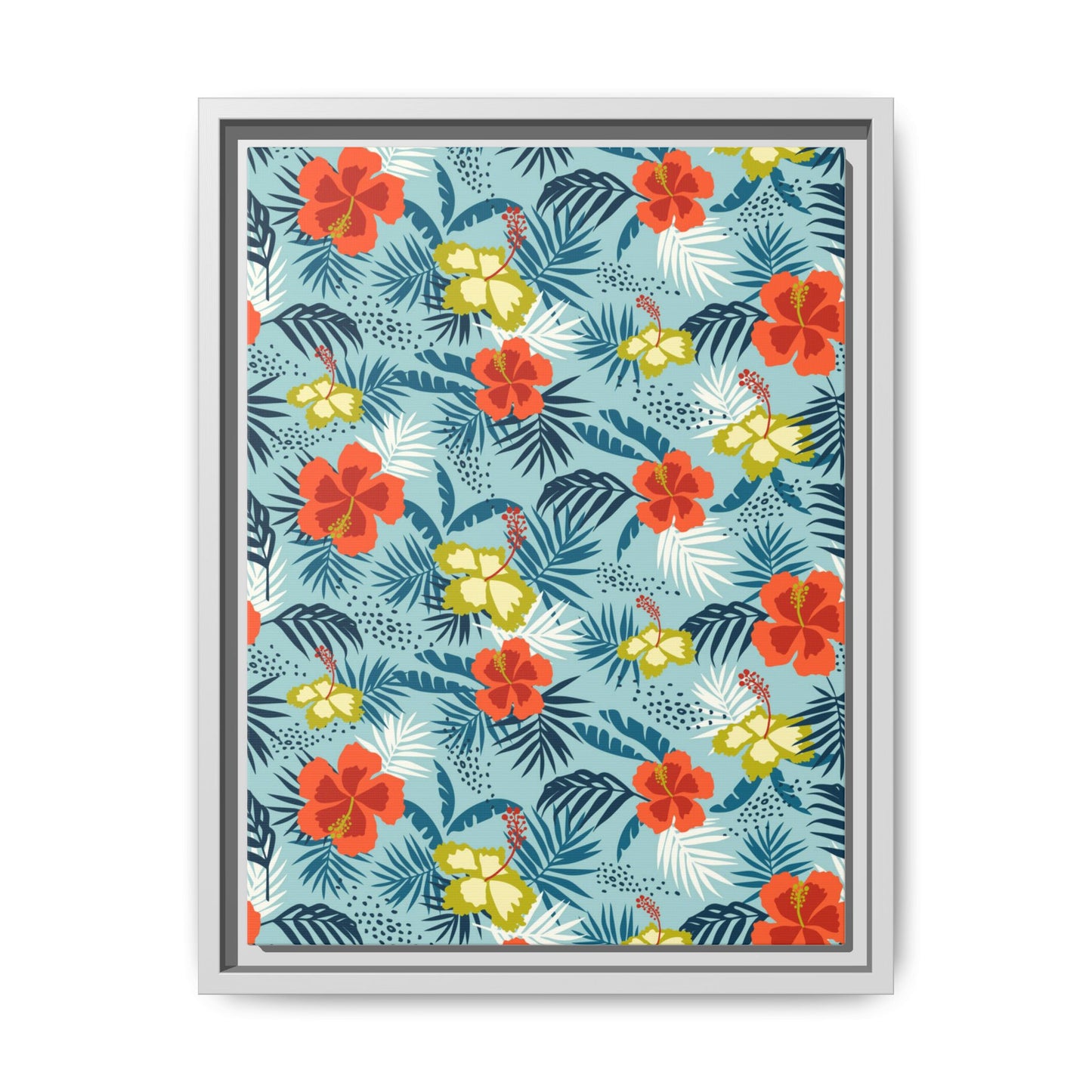 Tropical Summer Framed Matte Canvas Art