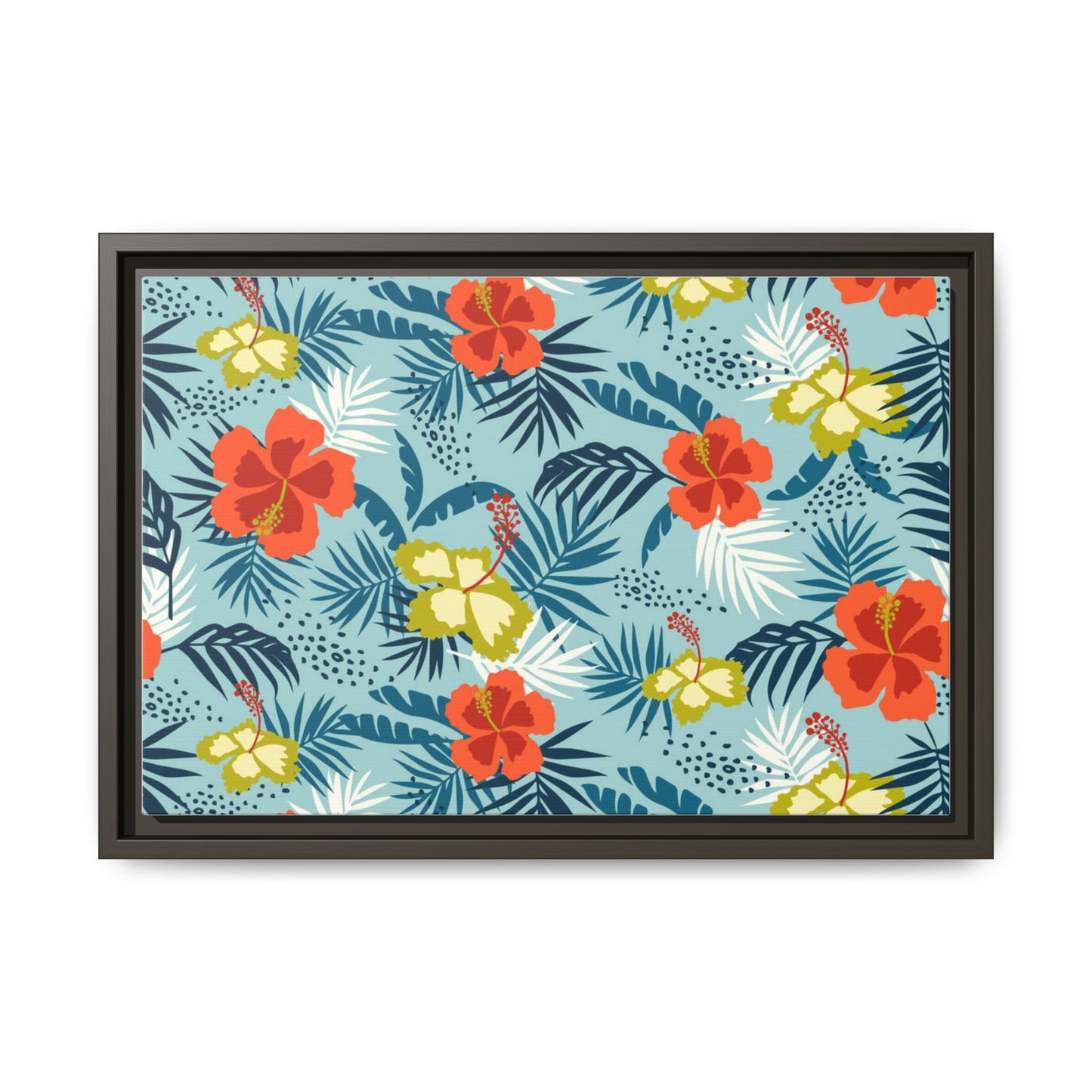 Tropical Summer Framed Matte Canvas Art