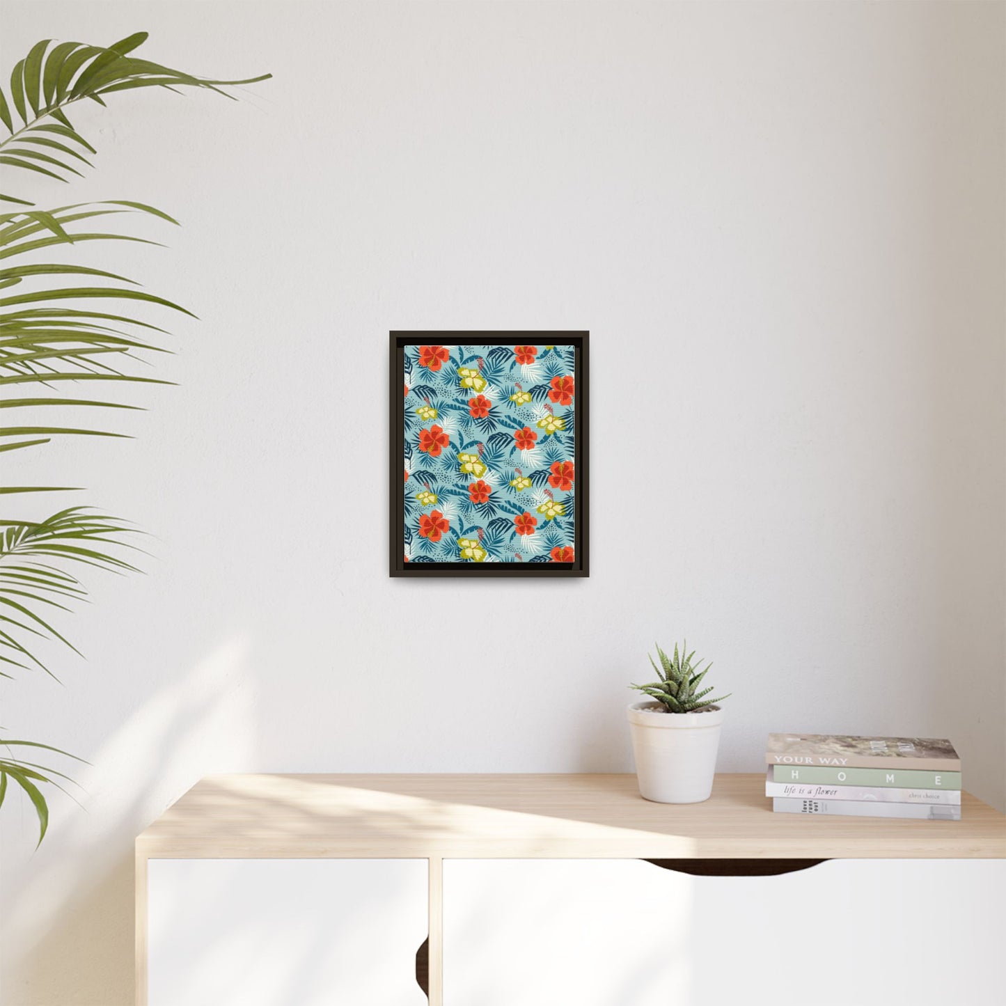 Tropical Summer Framed Matte Canvas Art