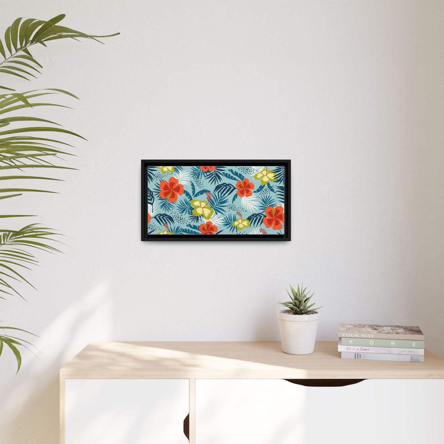 Tropical Summer Framed Matte Canvas Art
