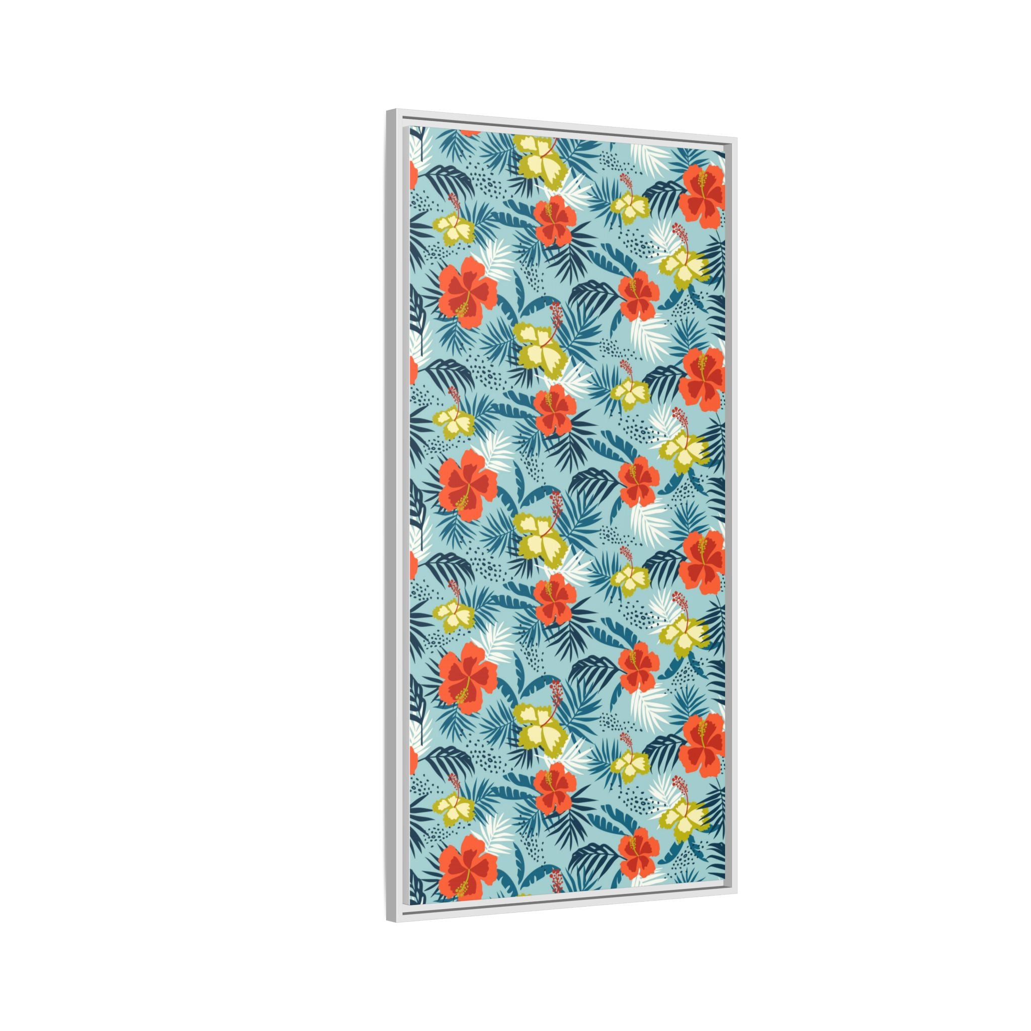 Tropical Summer Framed Matte Canvas Art