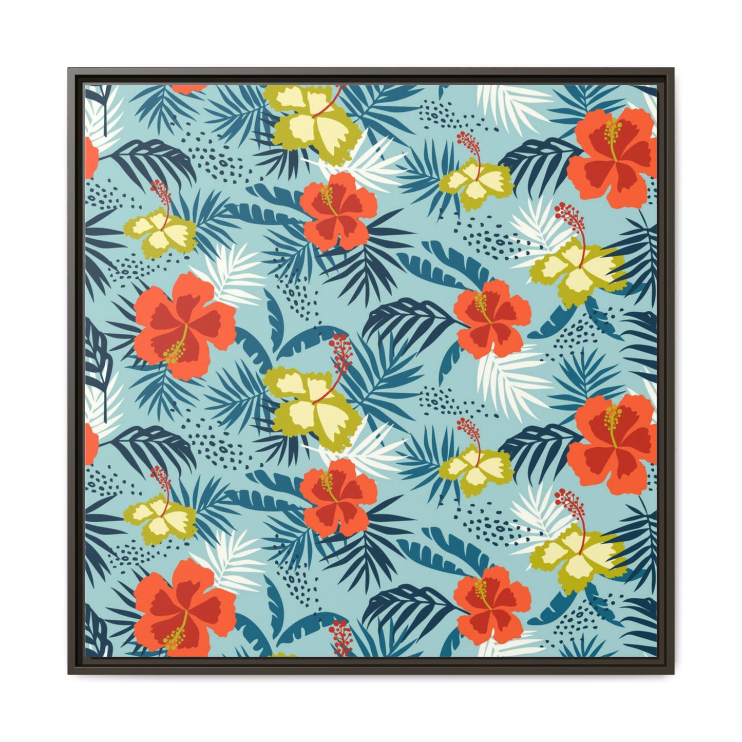 Tropical Summer Framed Matte Canvas Art