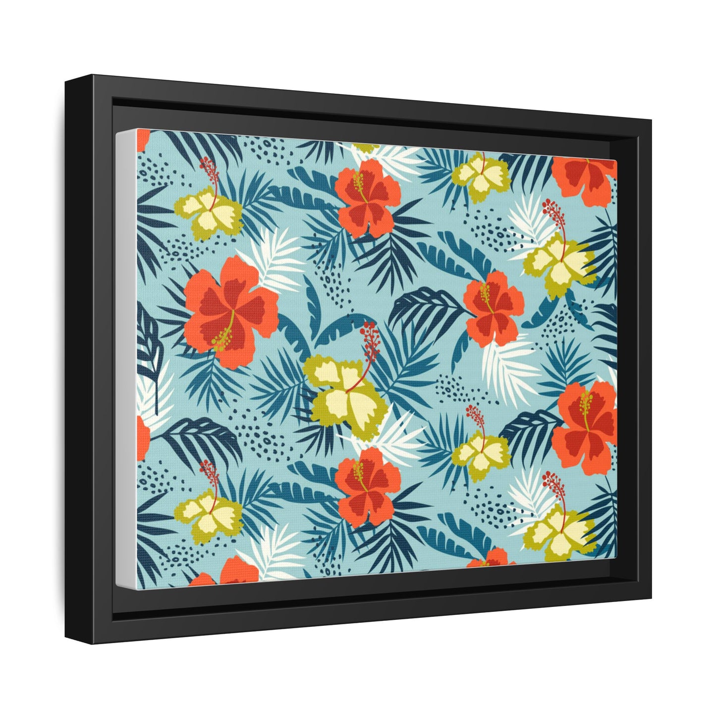 Tropical Summer Framed Matte Canvas Art