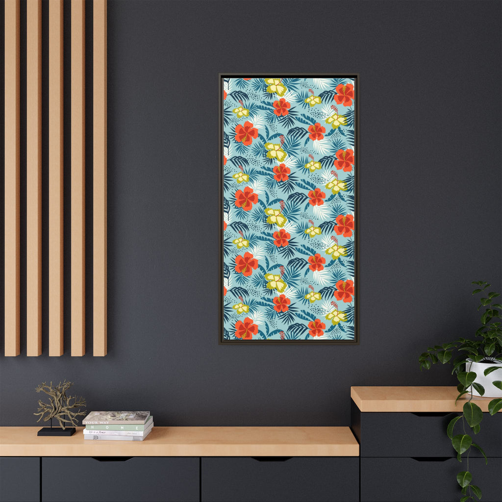 Tropical Summer Framed Matte Canvas Art