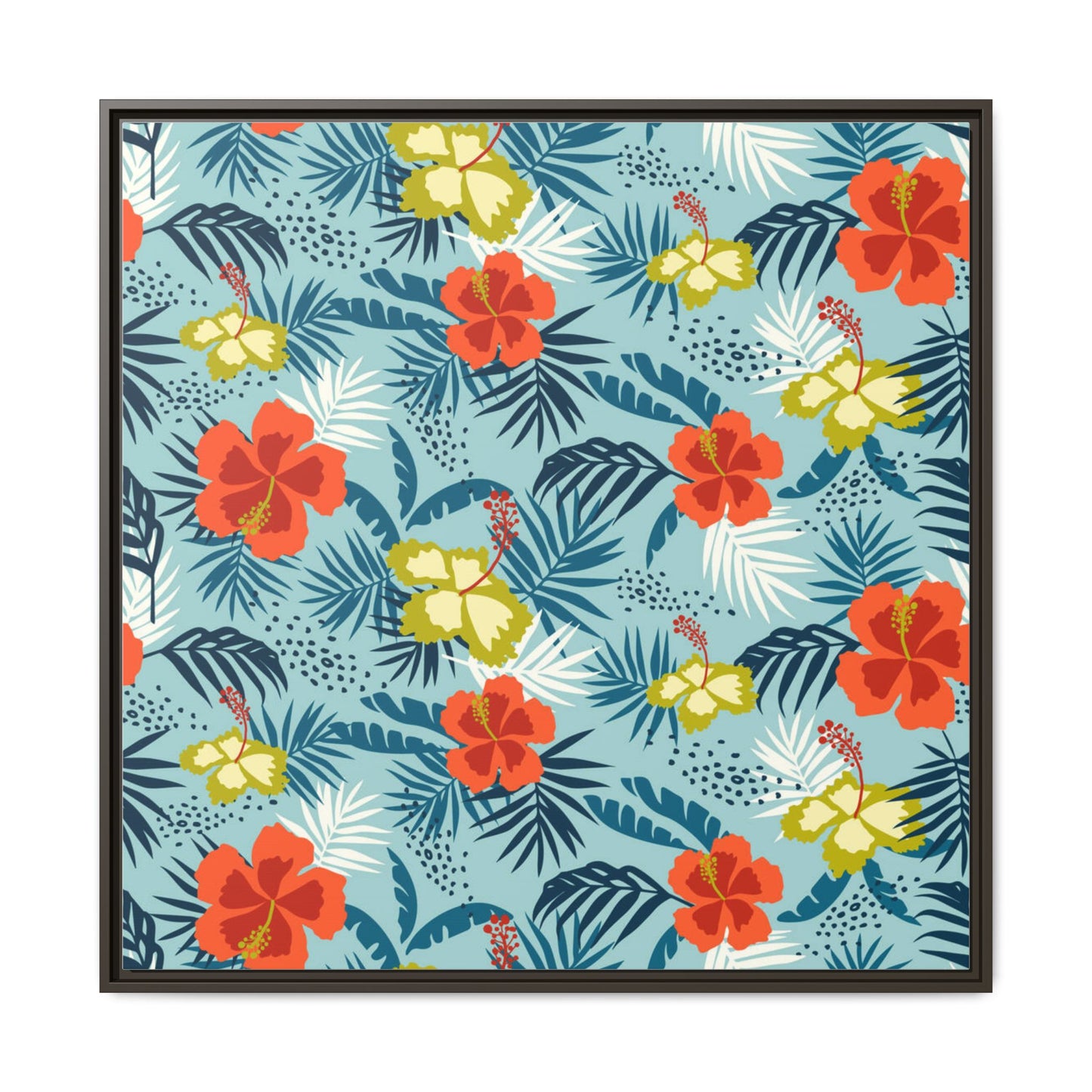 Tropical Summer Framed Matte Canvas Art