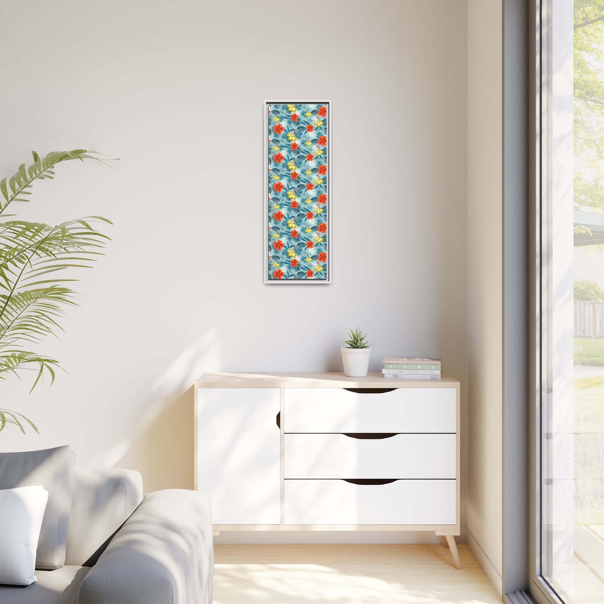 Tropical Summer Framed Matte Canvas Art