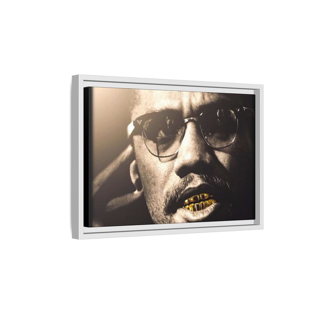 Malcom X  Matte Canvas, Framed (Multi-color)
