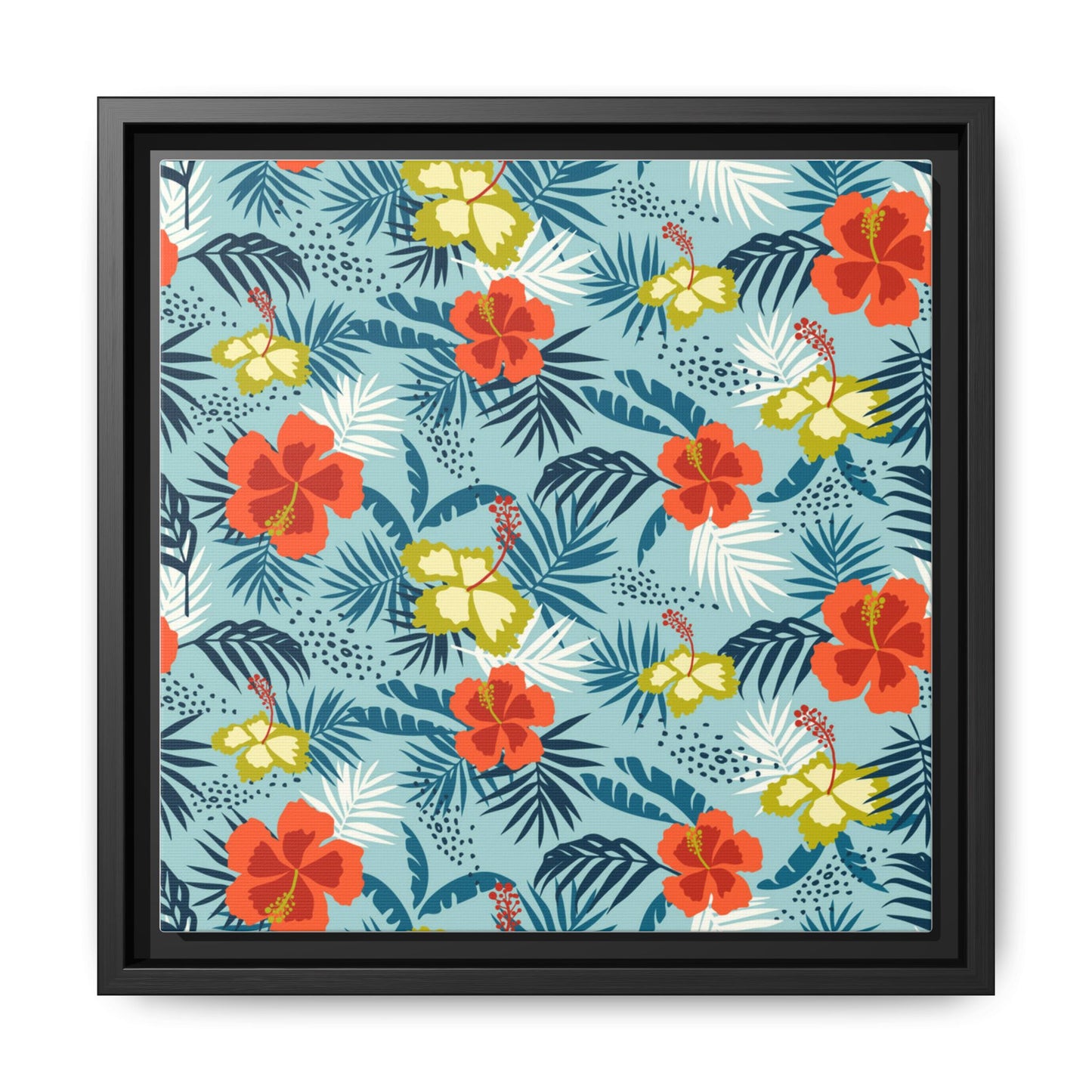 Tropical Summer Framed Matte Canvas Art