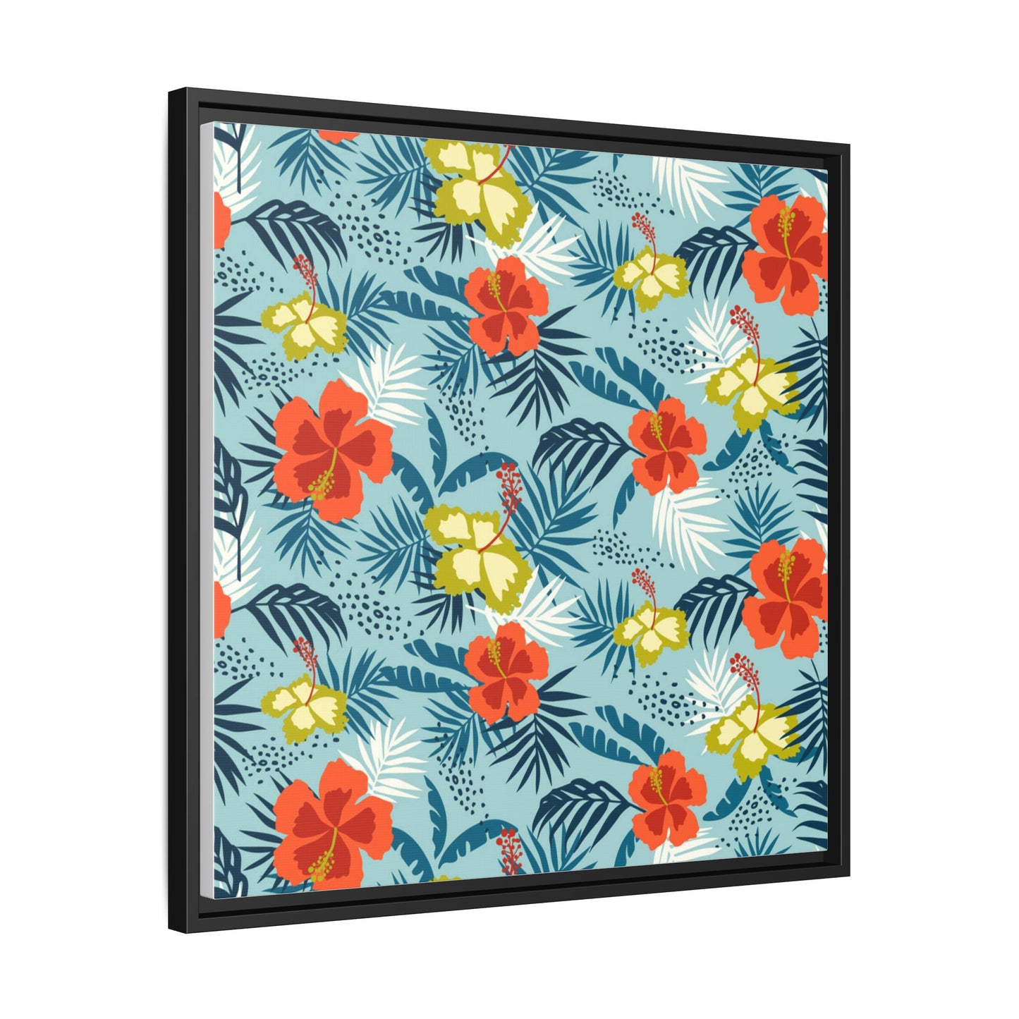 Tropical Summer Framed Matte Canvas Art