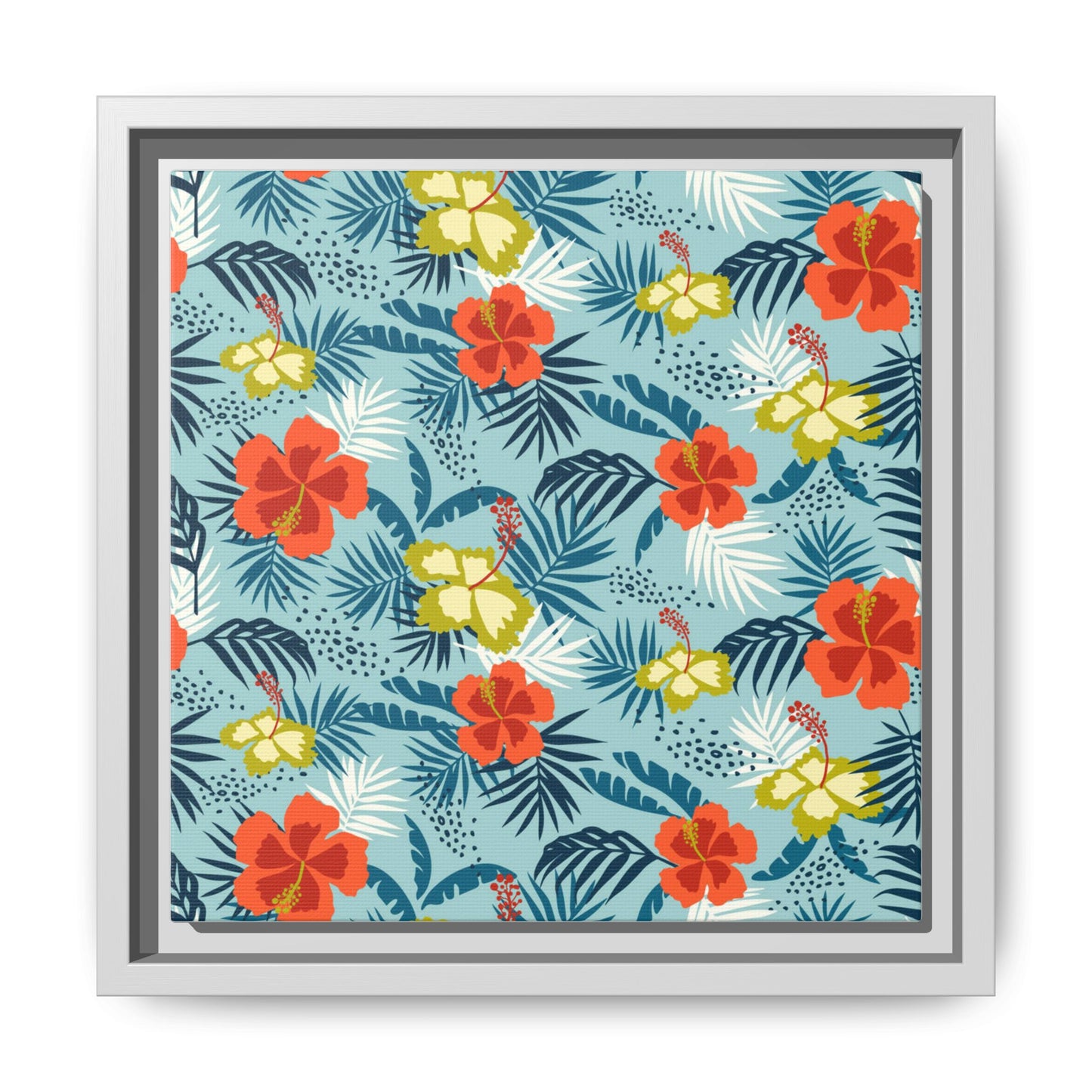 Tropical Summer Framed Matte Canvas Art
