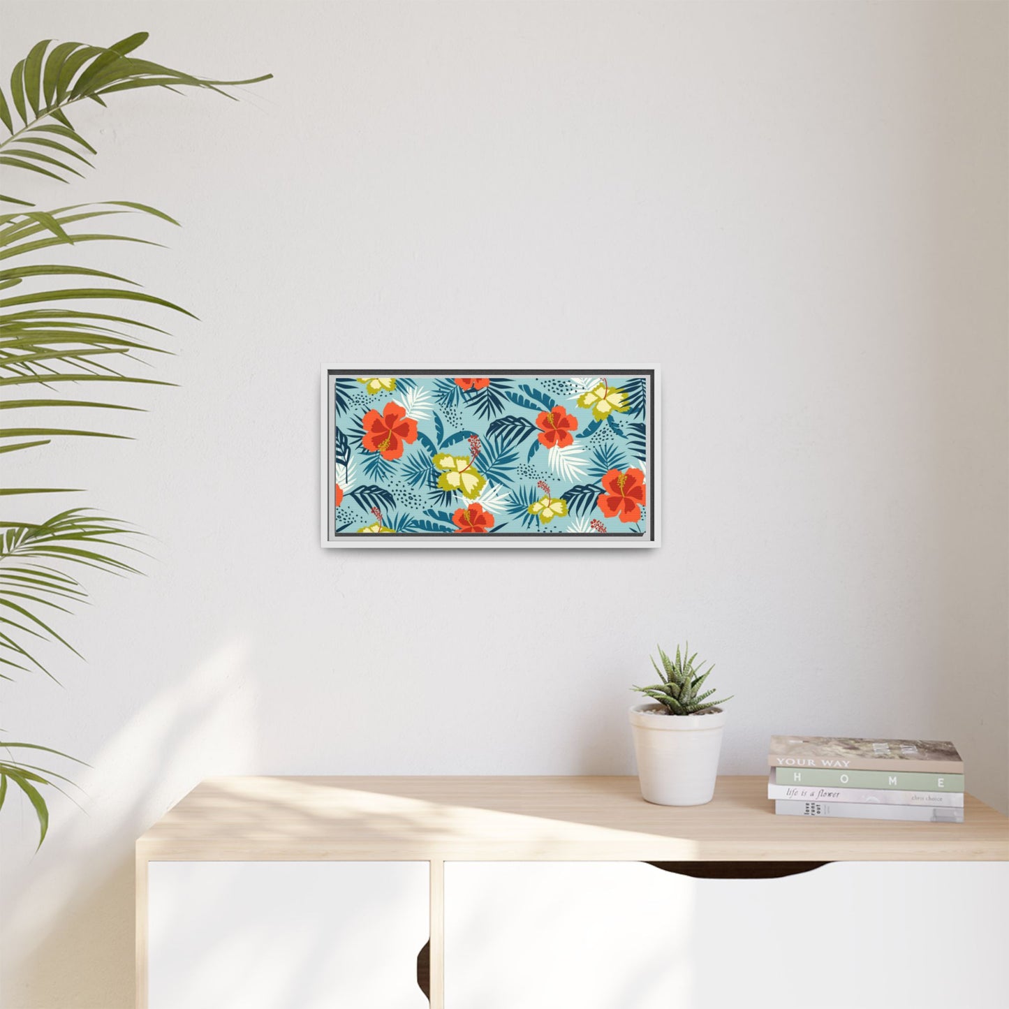 Tropical Summer Framed Matte Canvas Art