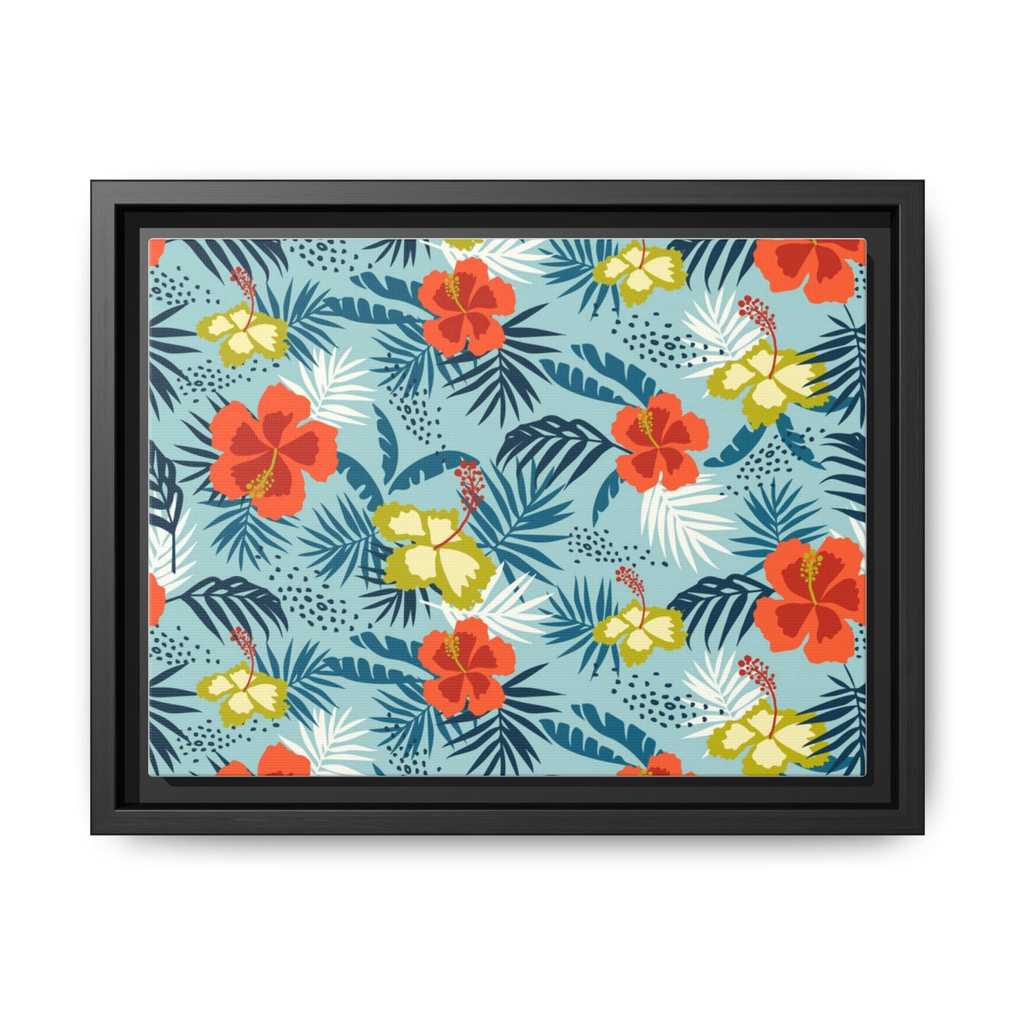 Tropical Summer Framed Matte Canvas Art