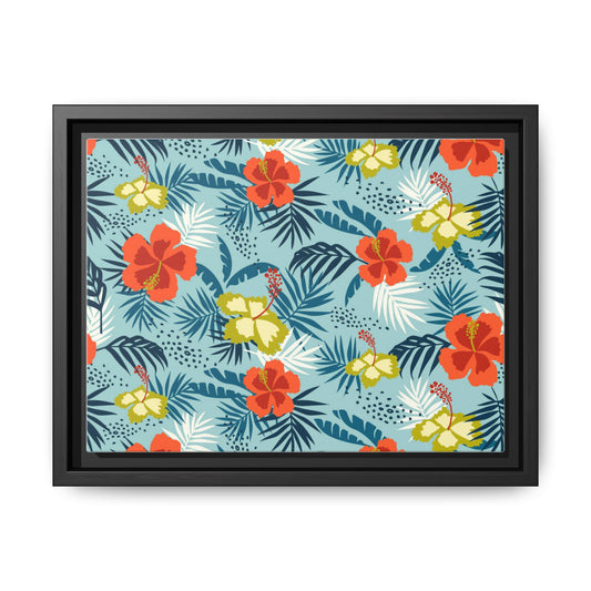 Tropical Summer Framed Matte Canvas Art