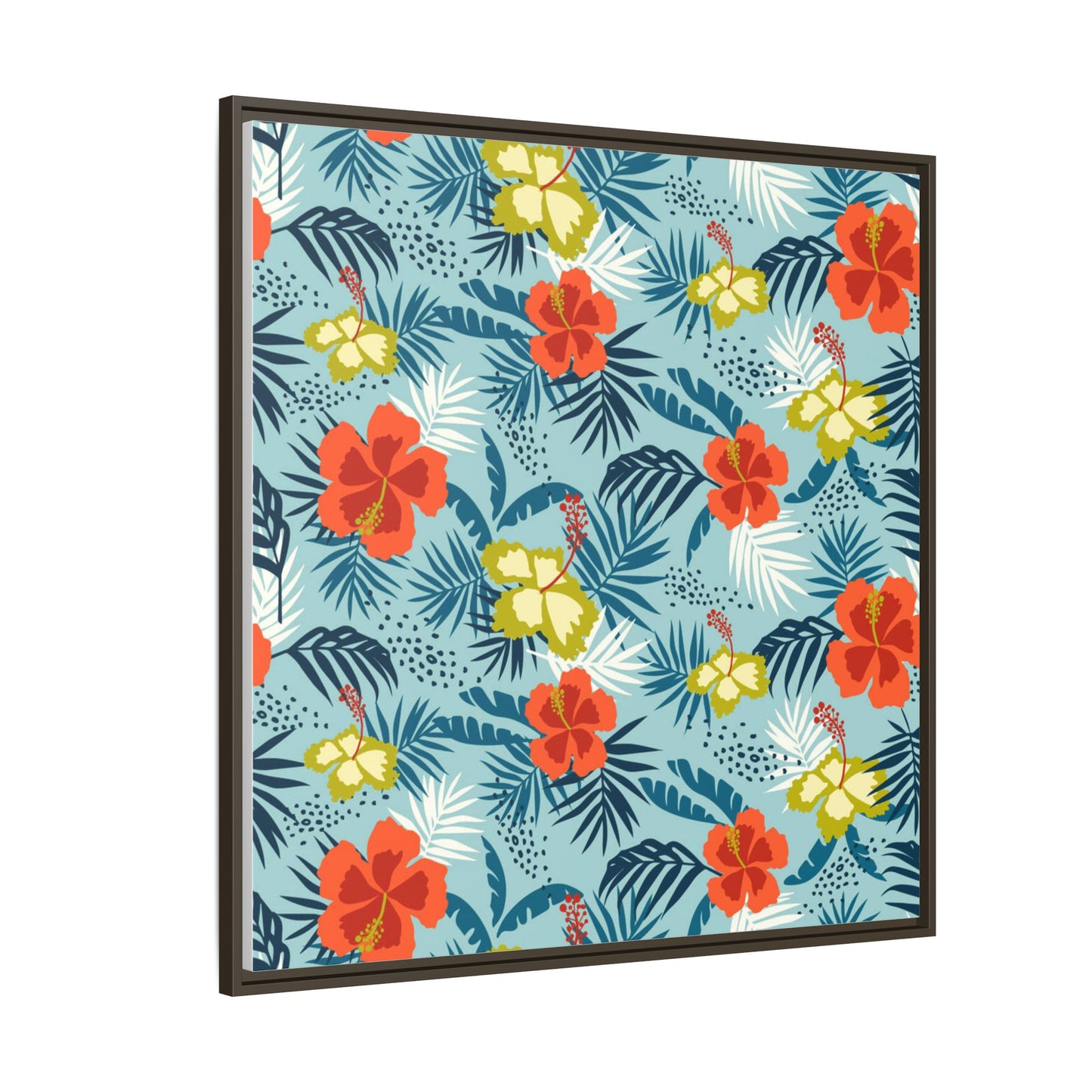 Tropical Summer Framed Matte Canvas Art