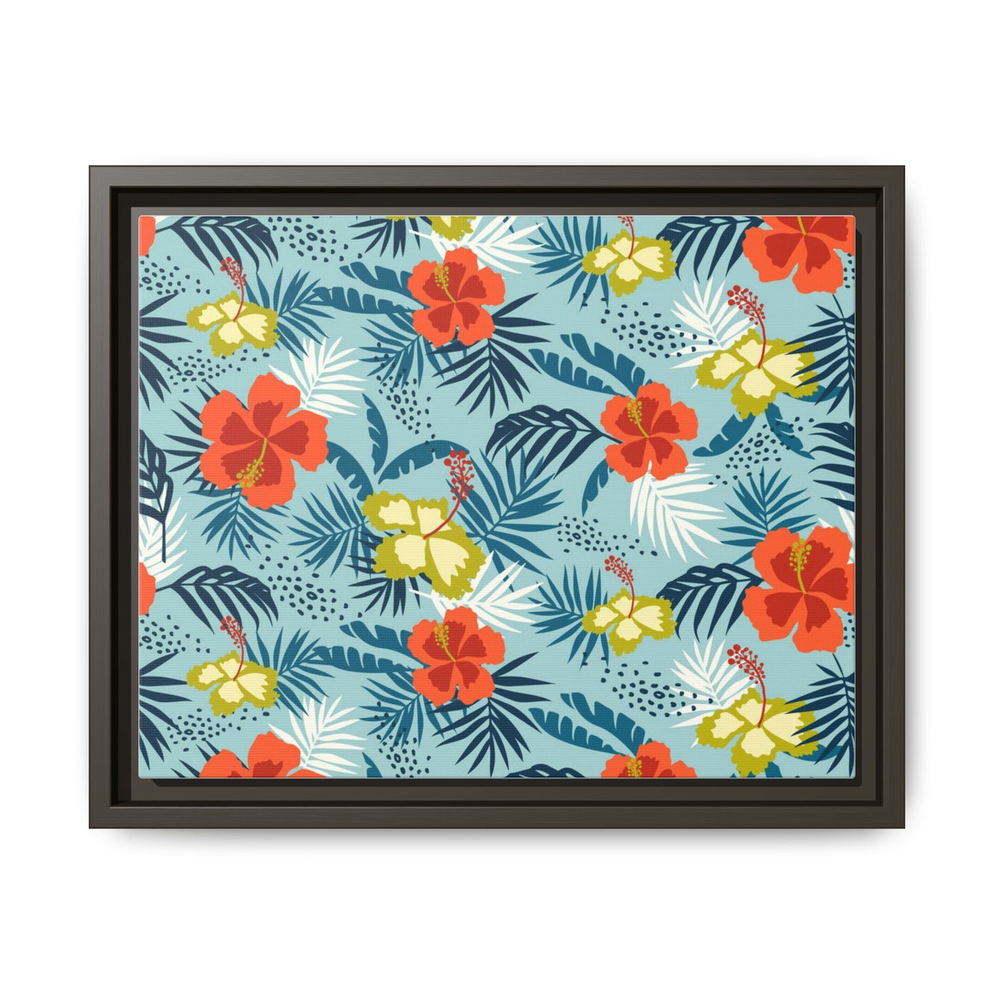 Tropical Summer Framed Matte Canvas Art