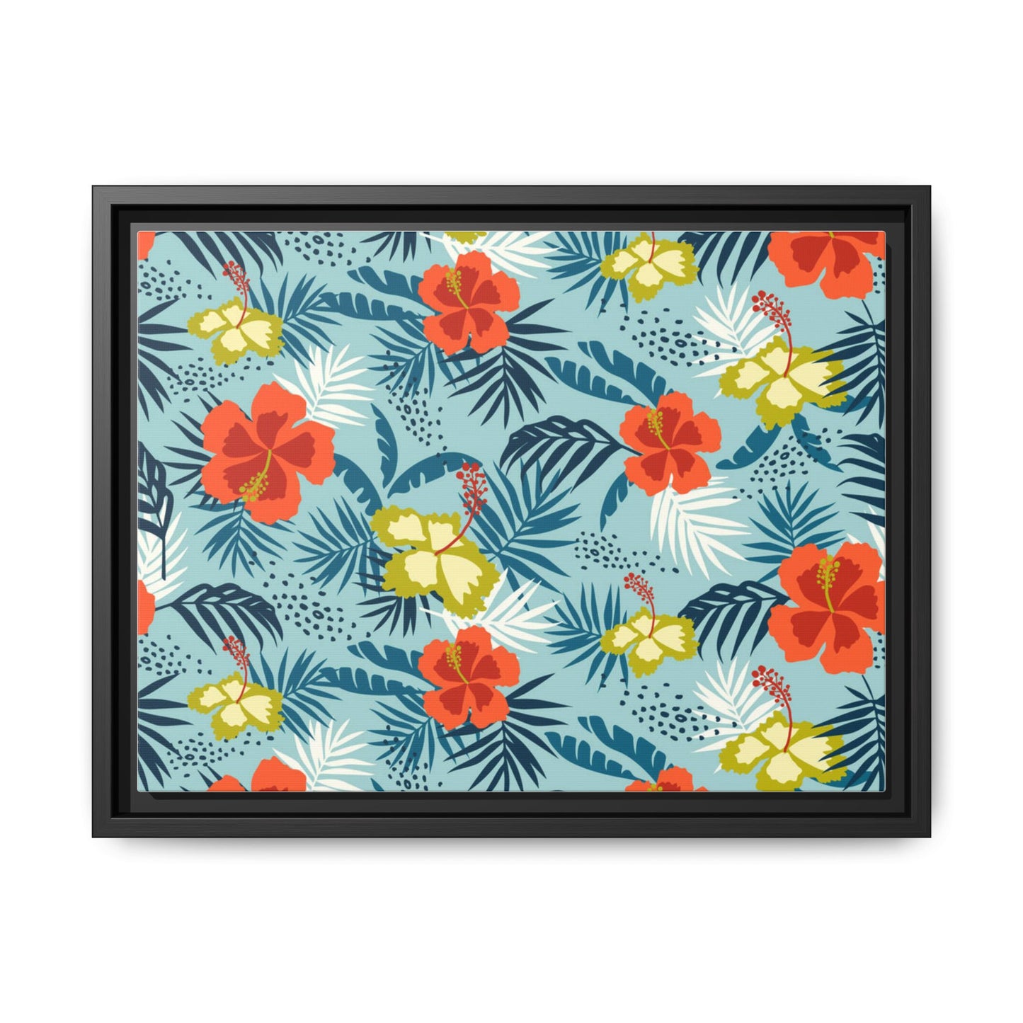 Tropical Summer Framed Matte Canvas Art
