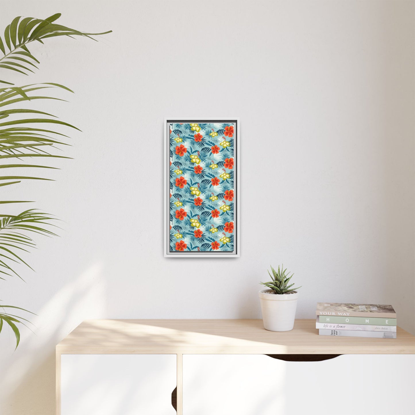 Tropical Summer Framed Matte Canvas Art
