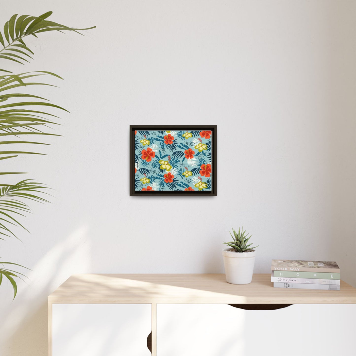 Tropical Summer Framed Matte Canvas Art