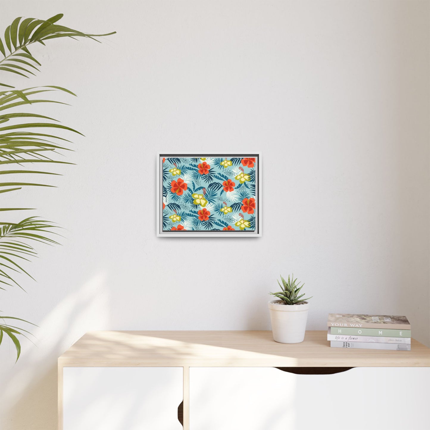 Tropical Summer Framed Matte Canvas Art