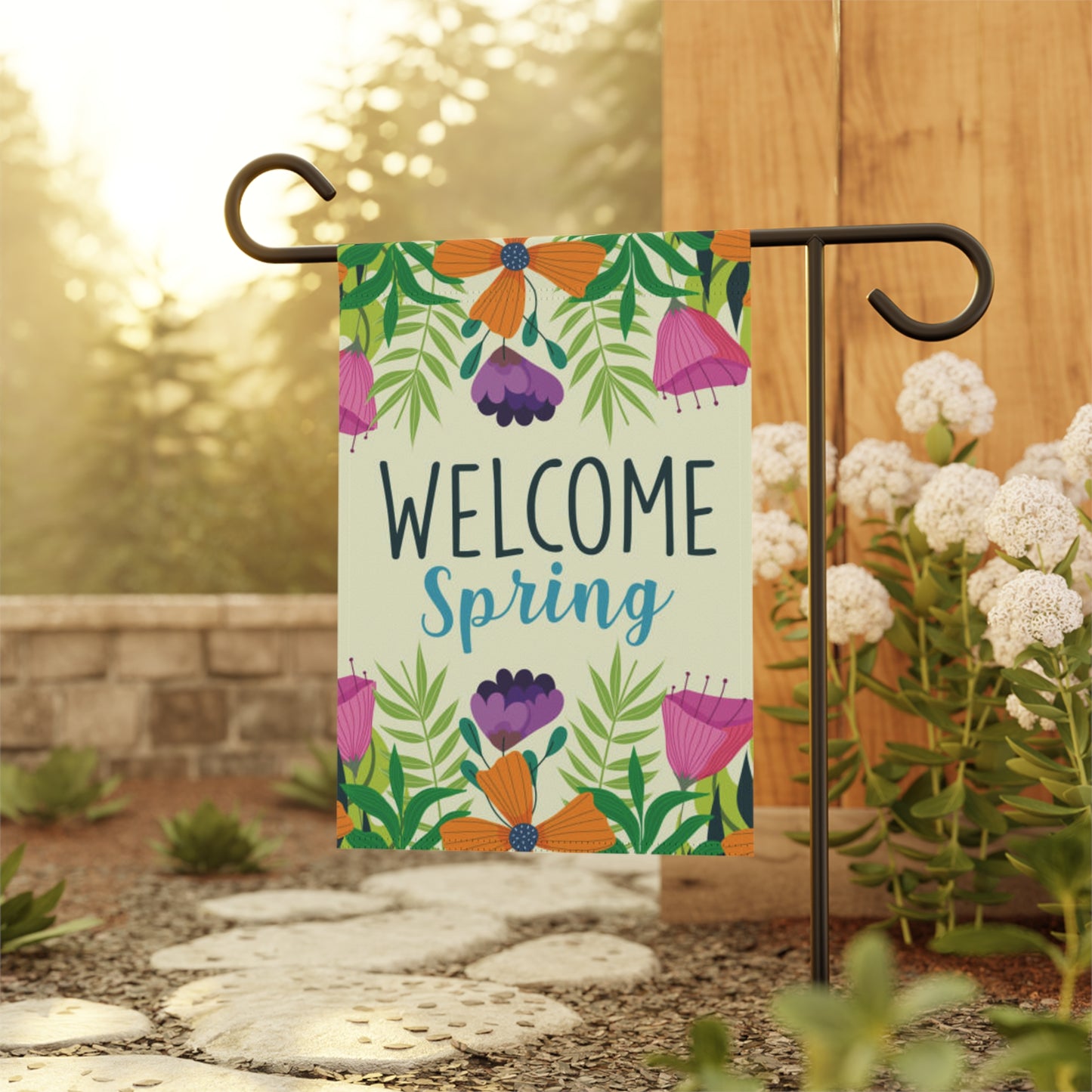 Welcome Spring Garden & House Banner
