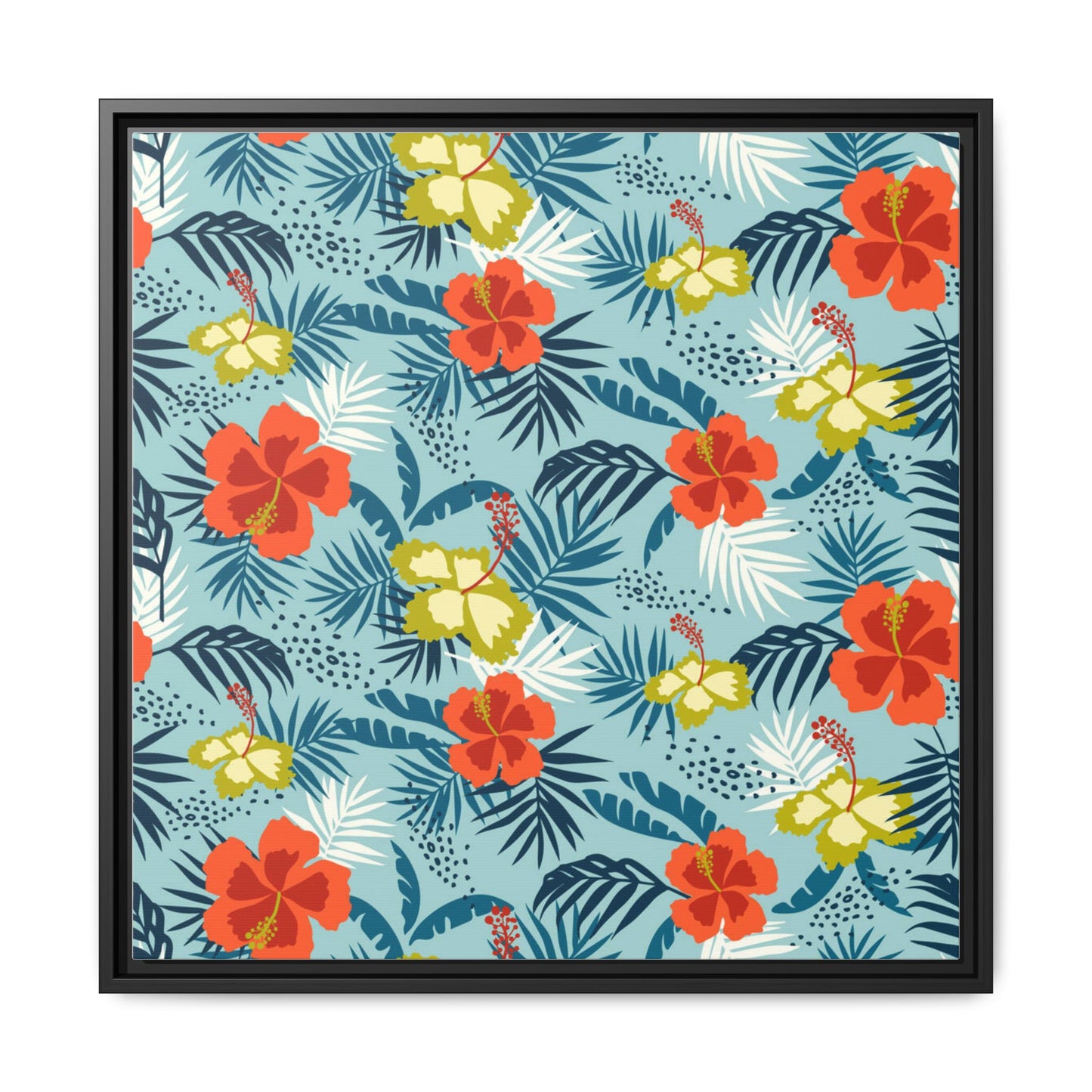Tropical Summer Framed Matte Canvas Art