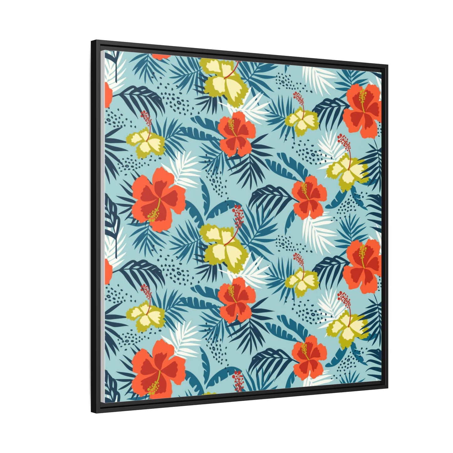 Tropical Summer Framed Matte Canvas Art
