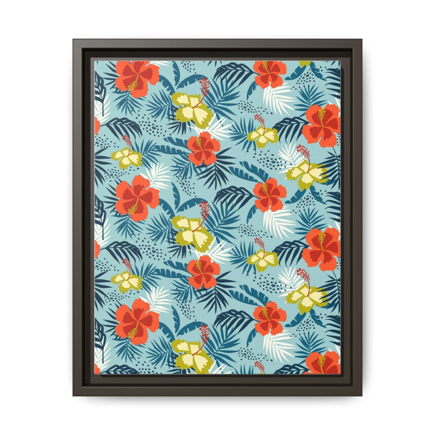 Tropical Summer Framed Matte Canvas Art