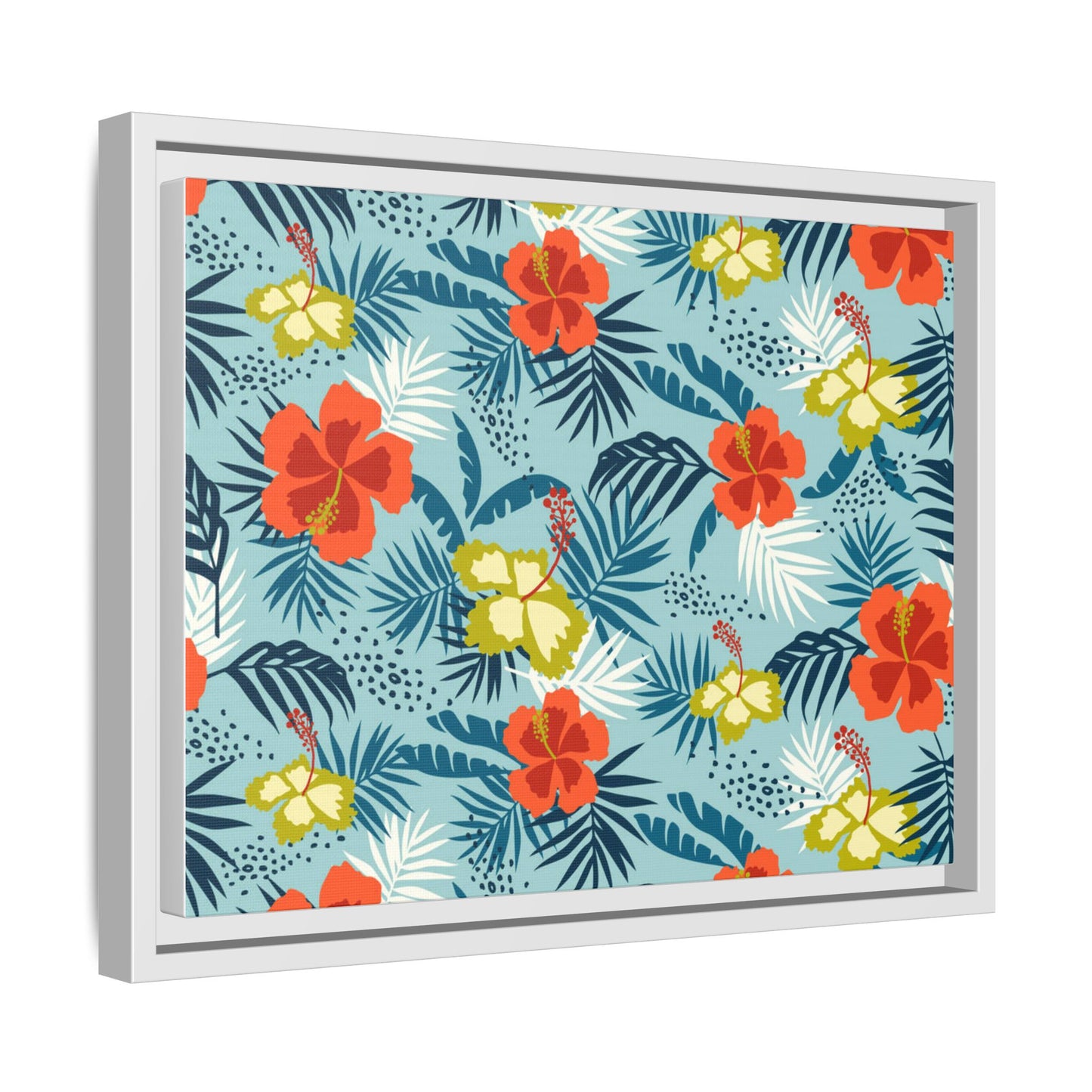 Tropical Summer Framed Matte Canvas Art