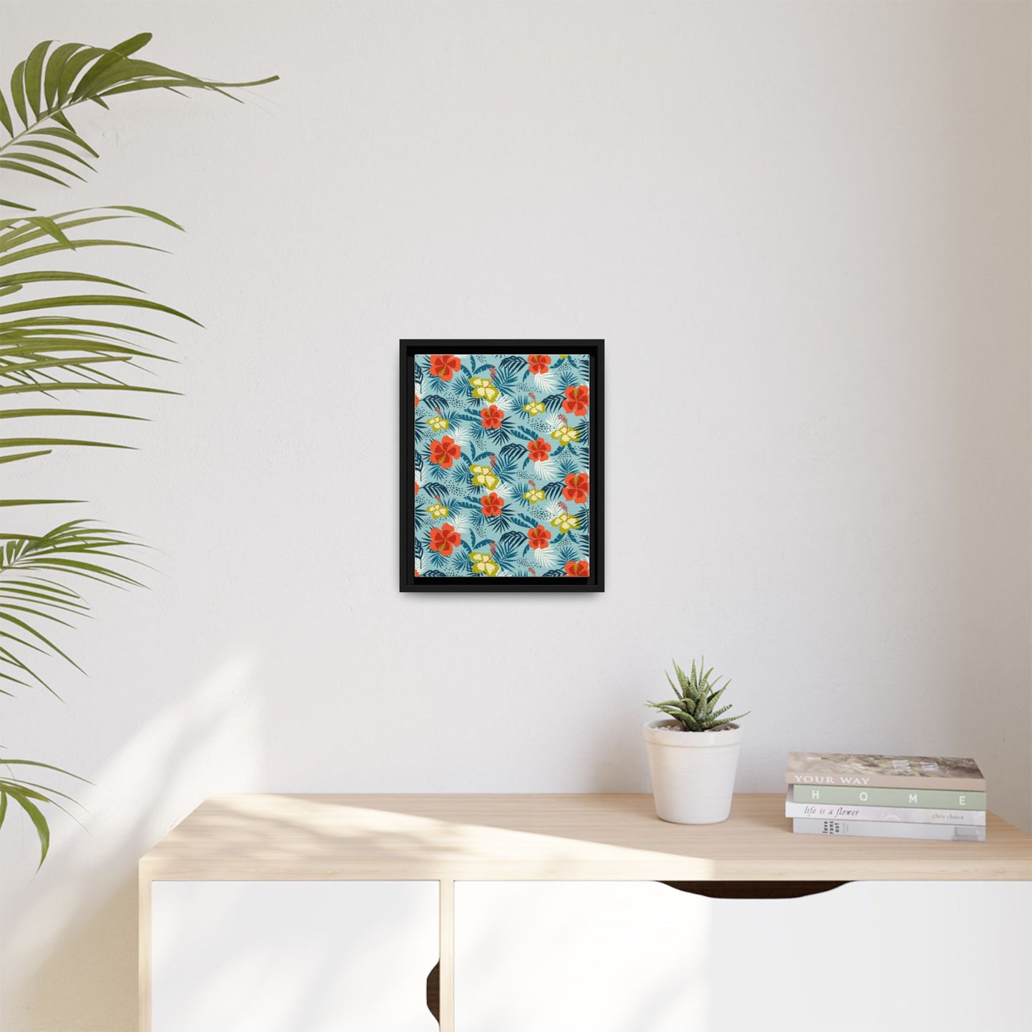Tropical Summer Framed Matte Canvas Art
