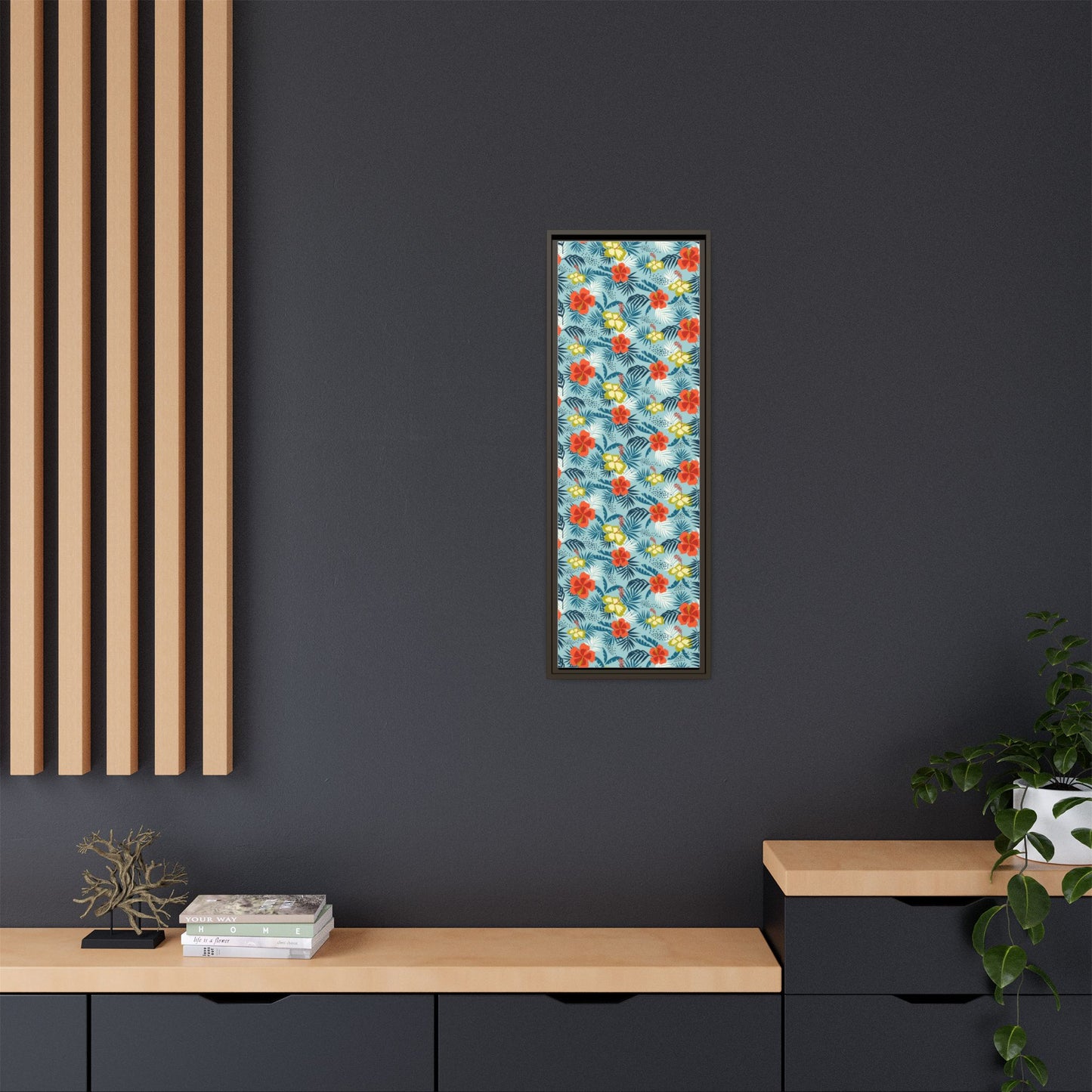 Tropical Summer Framed Matte Canvas Art