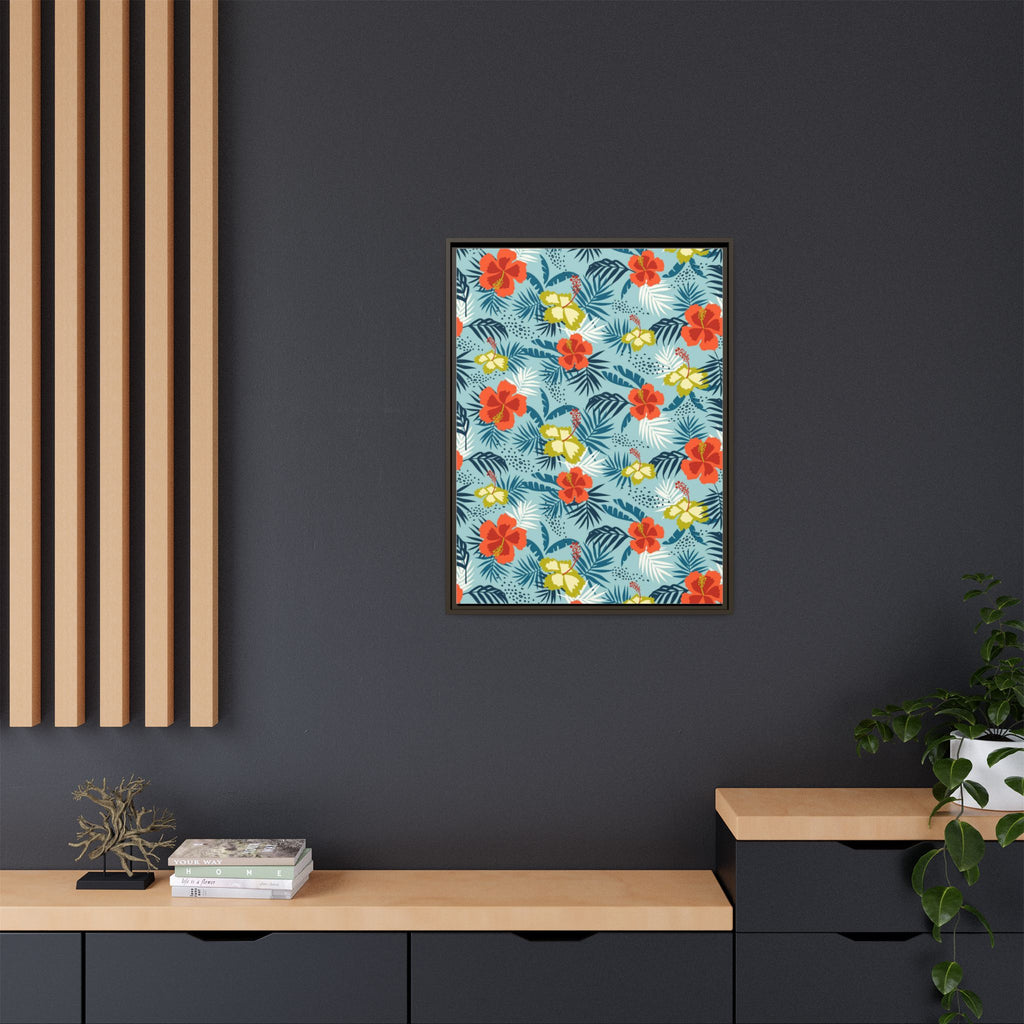 Tropical Summer Framed Matte Canvas Art