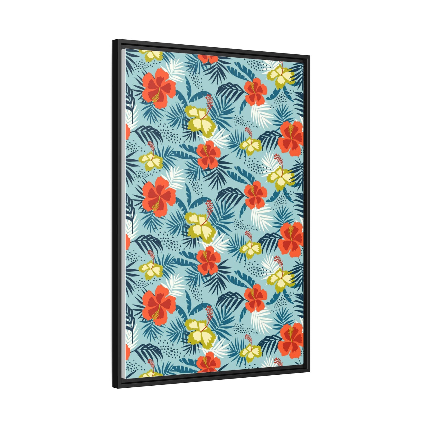 Tropical Summer Framed Matte Canvas Art