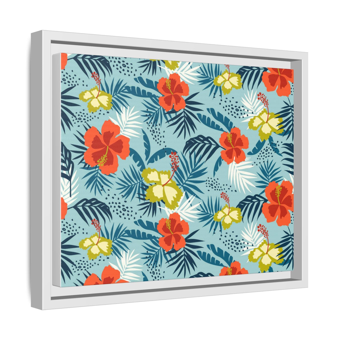 Tropical Summer Framed Matte Canvas Art