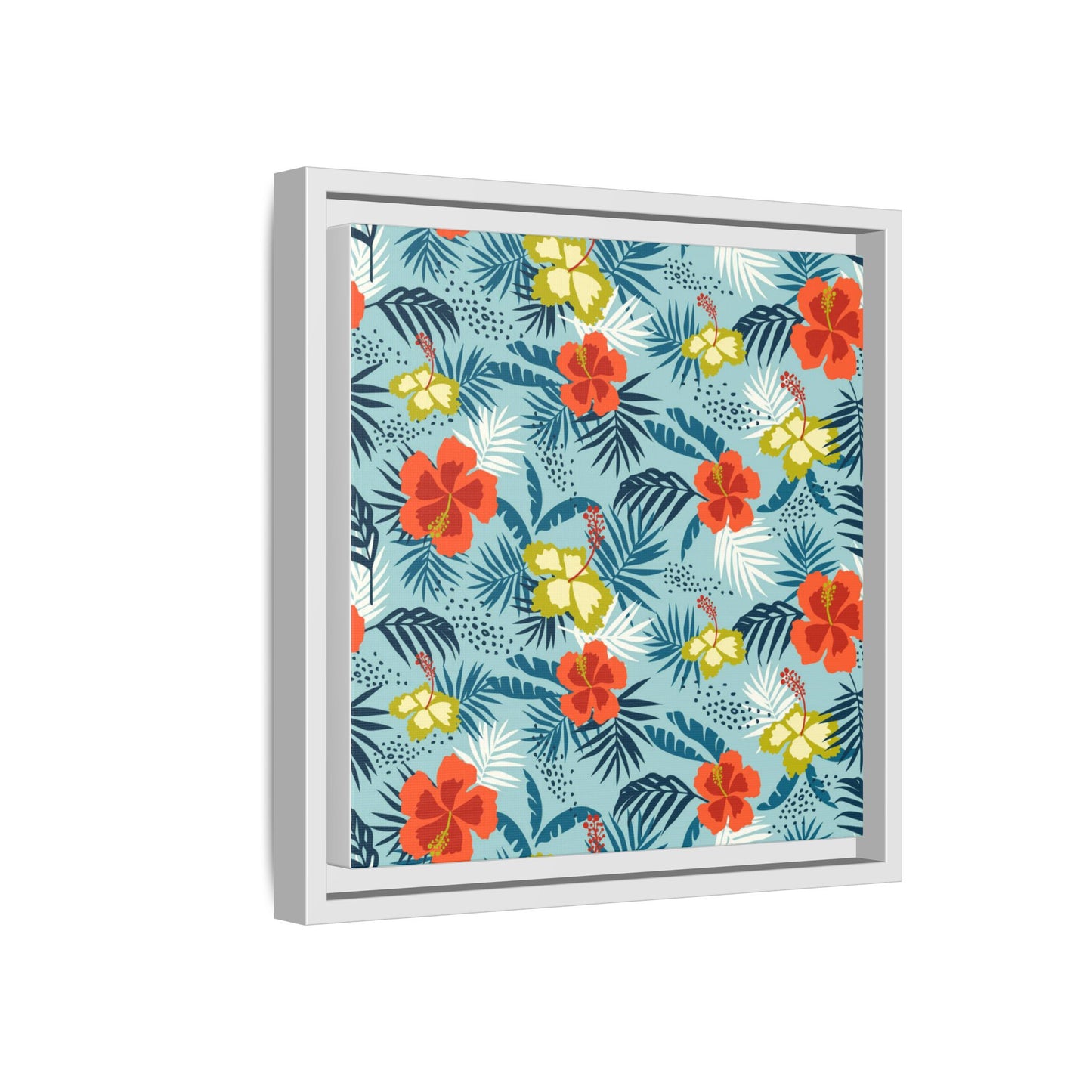 Tropical Summer Framed Matte Canvas Art