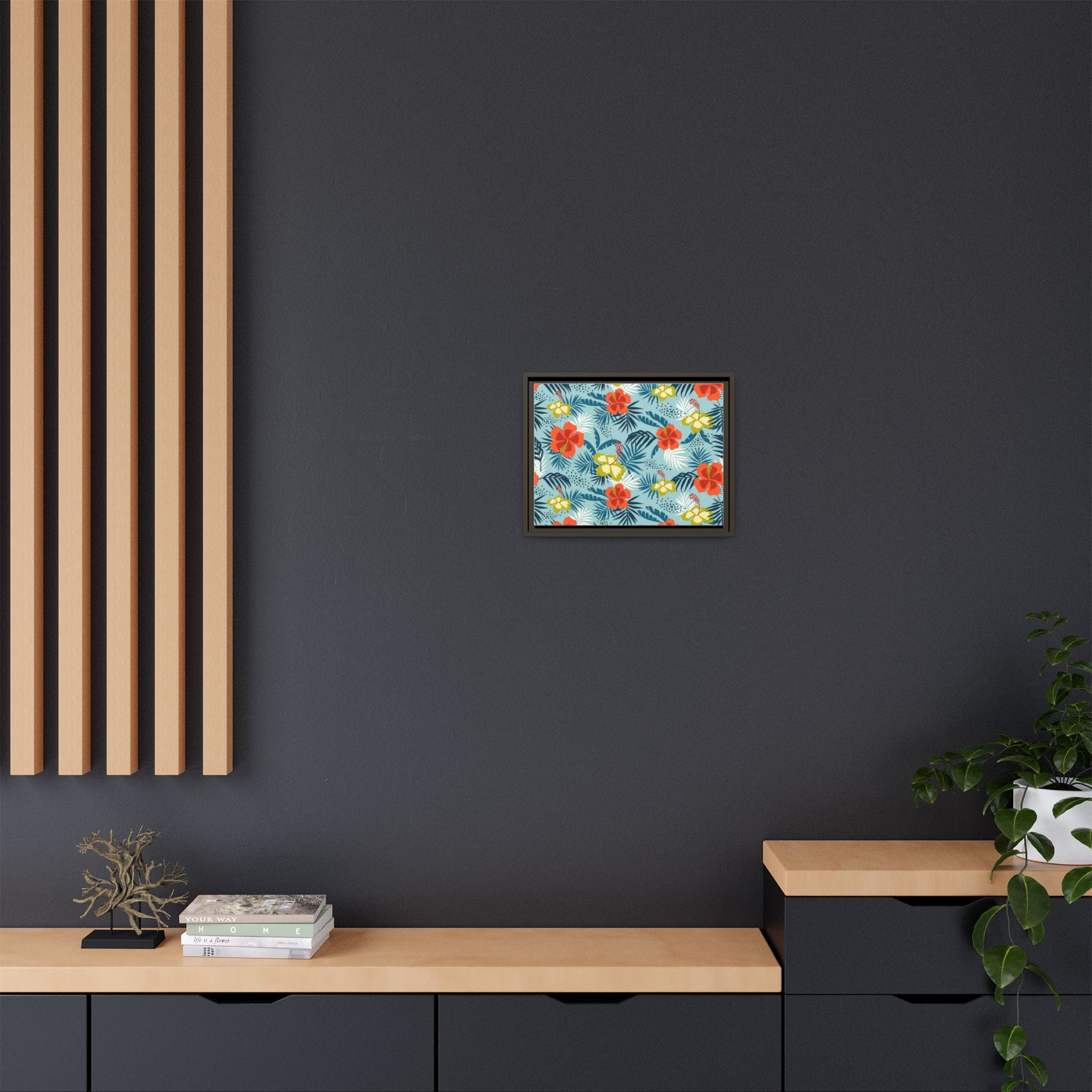Tropical Summer Framed Matte Canvas Art