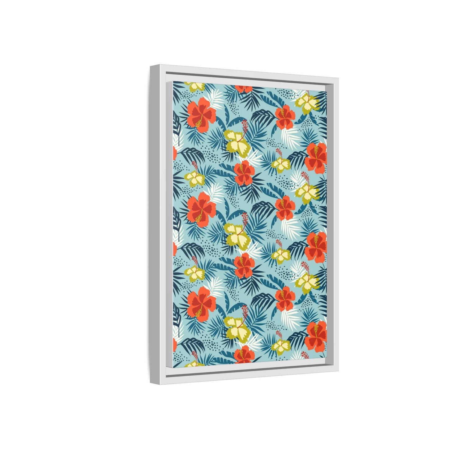 Tropical Summer Framed Matte Canvas Art