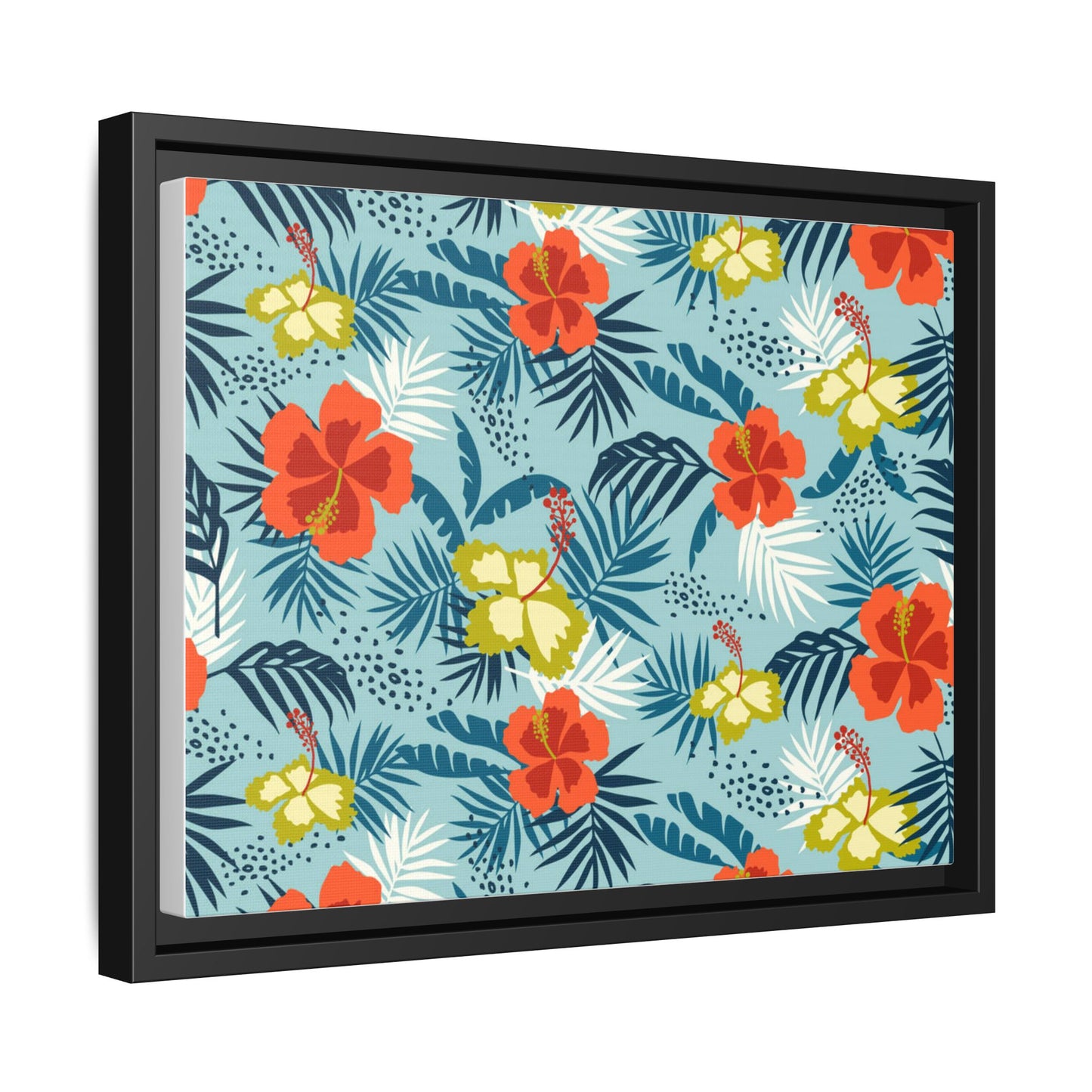 Tropical Summer Framed Matte Canvas Art
