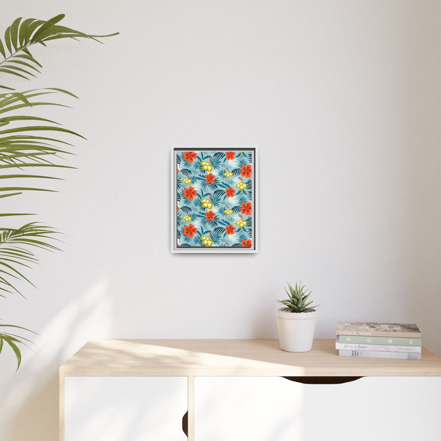 Tropical Summer Framed Matte Canvas Art