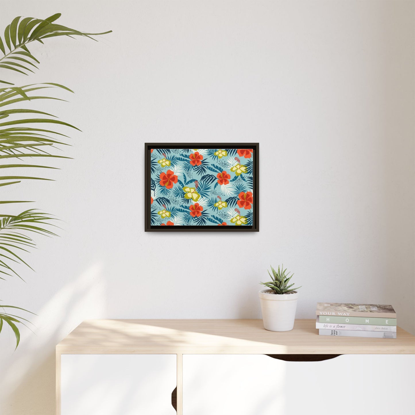 Tropical Summer Framed Matte Canvas Art