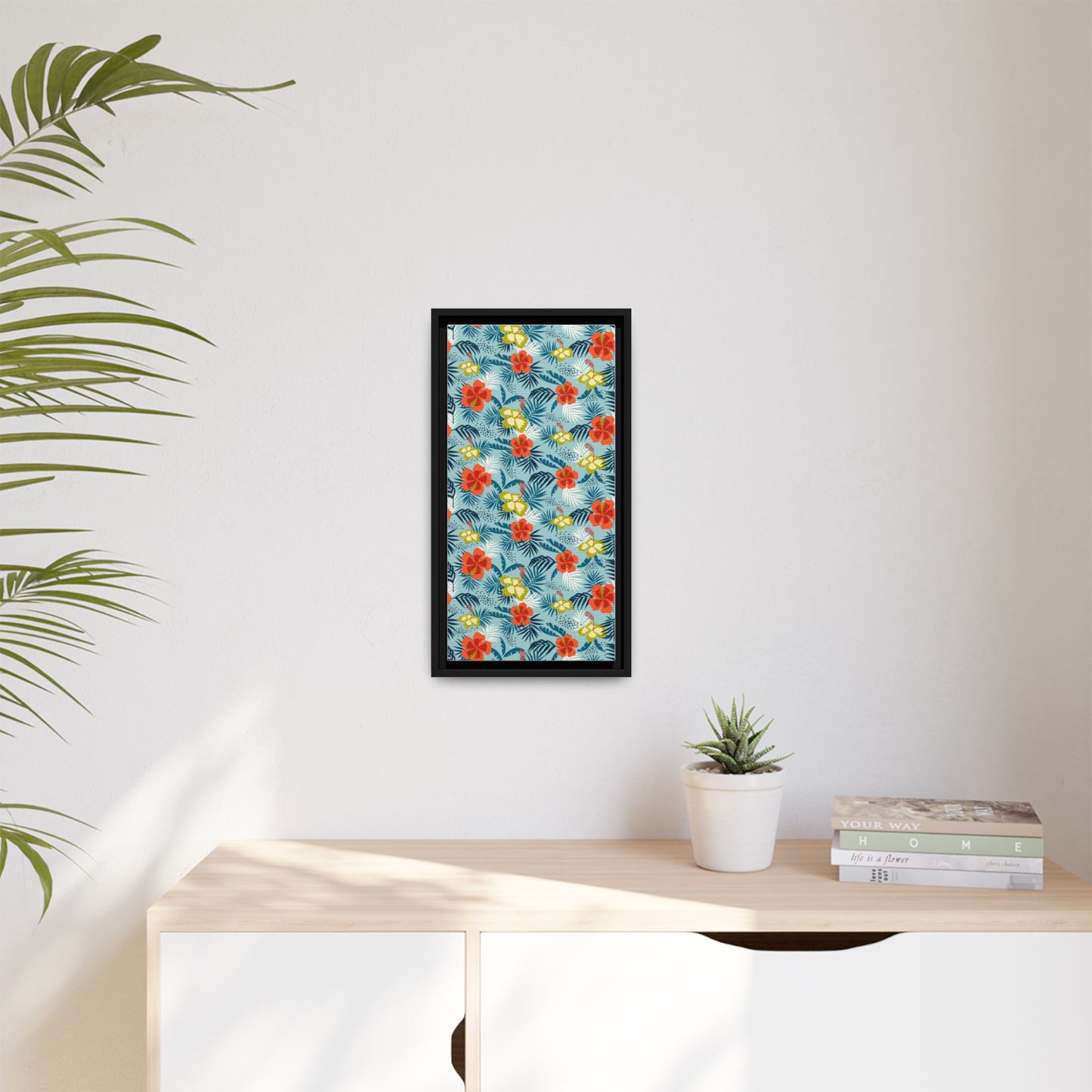 Tropical Summer Framed Matte Canvas Art