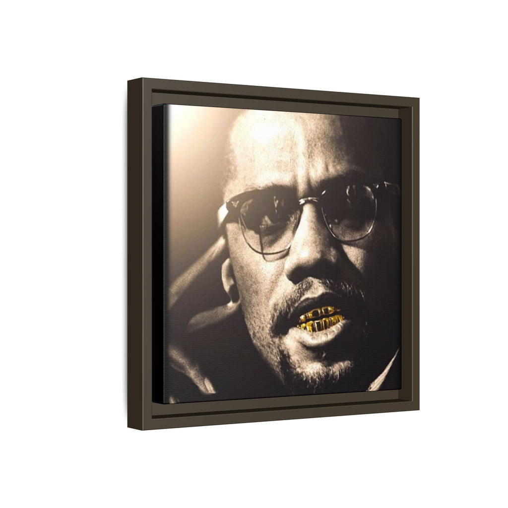 Malcom X  Matte Canvas, Framed (Multi-color)