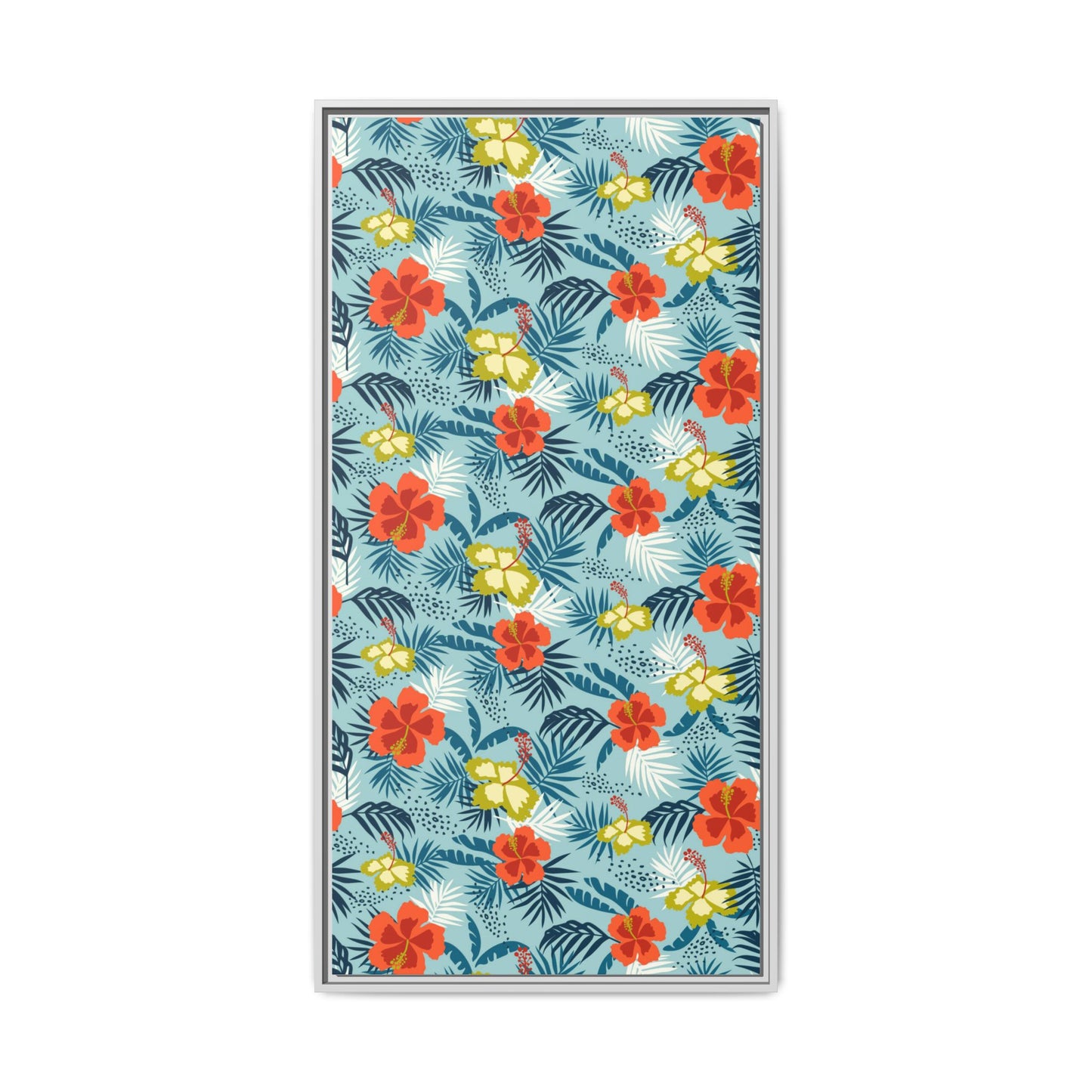 Tropical Summer Framed Matte Canvas Art