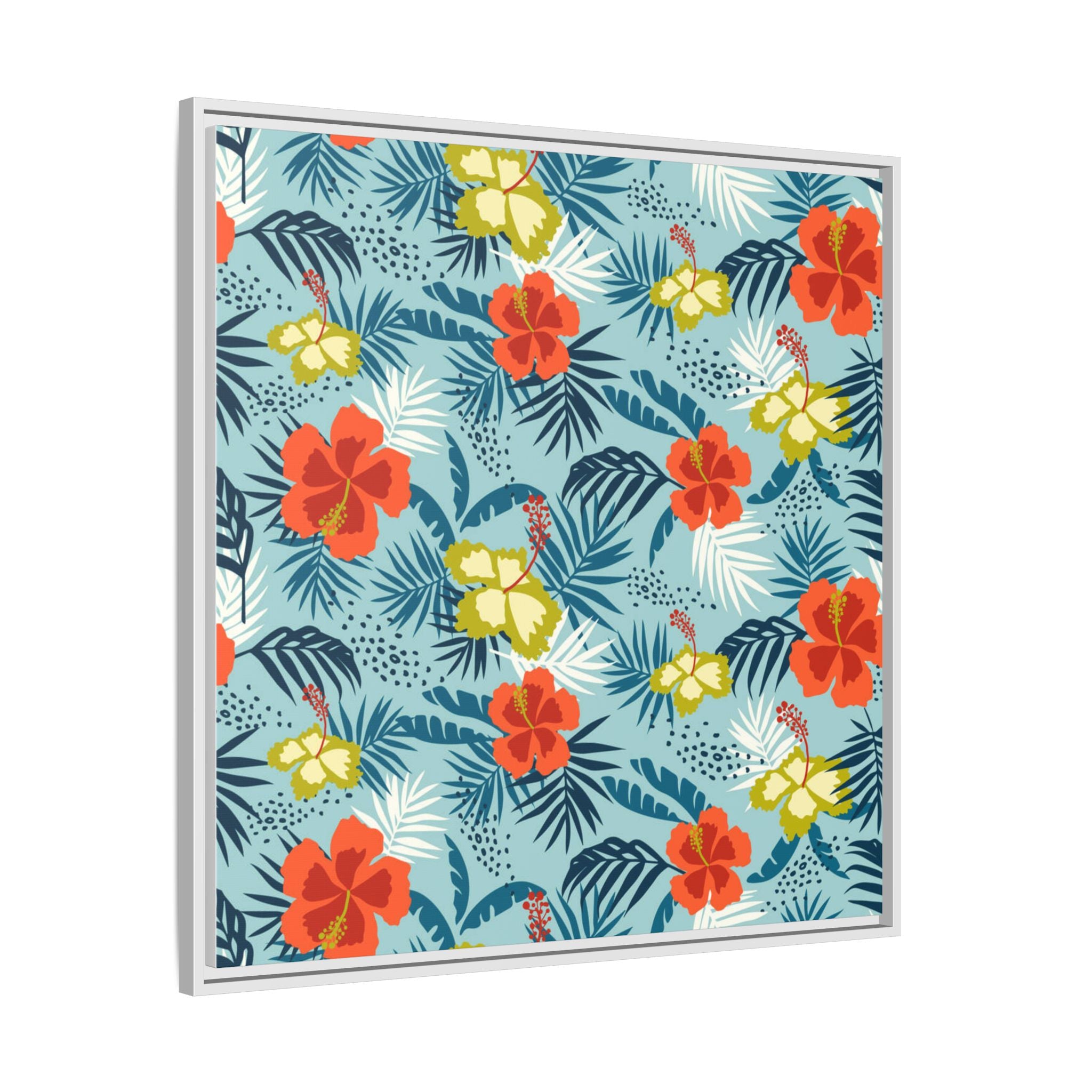 Tropical Summer Framed Matte Canvas Art