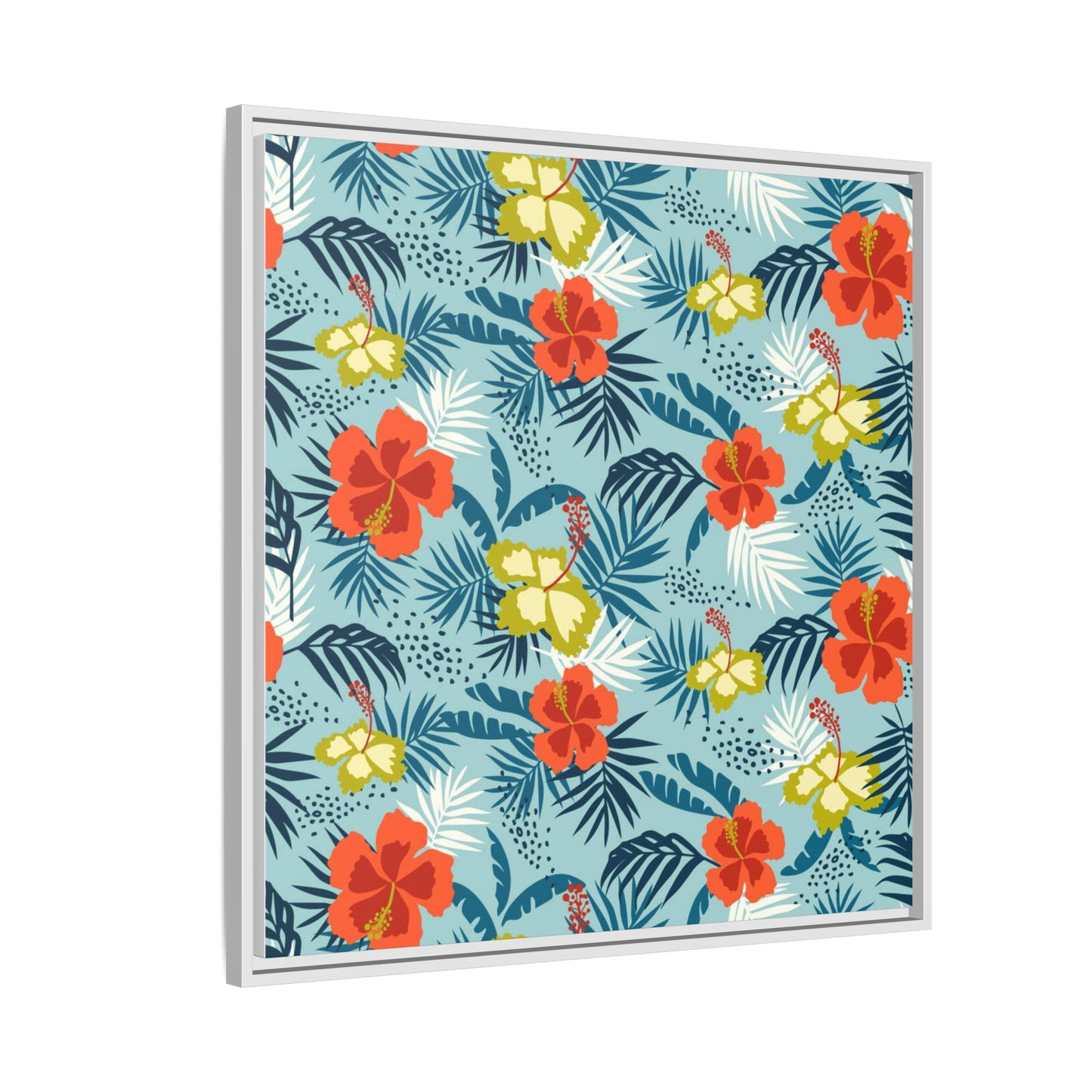 Tropical Summer Framed Matte Canvas Art