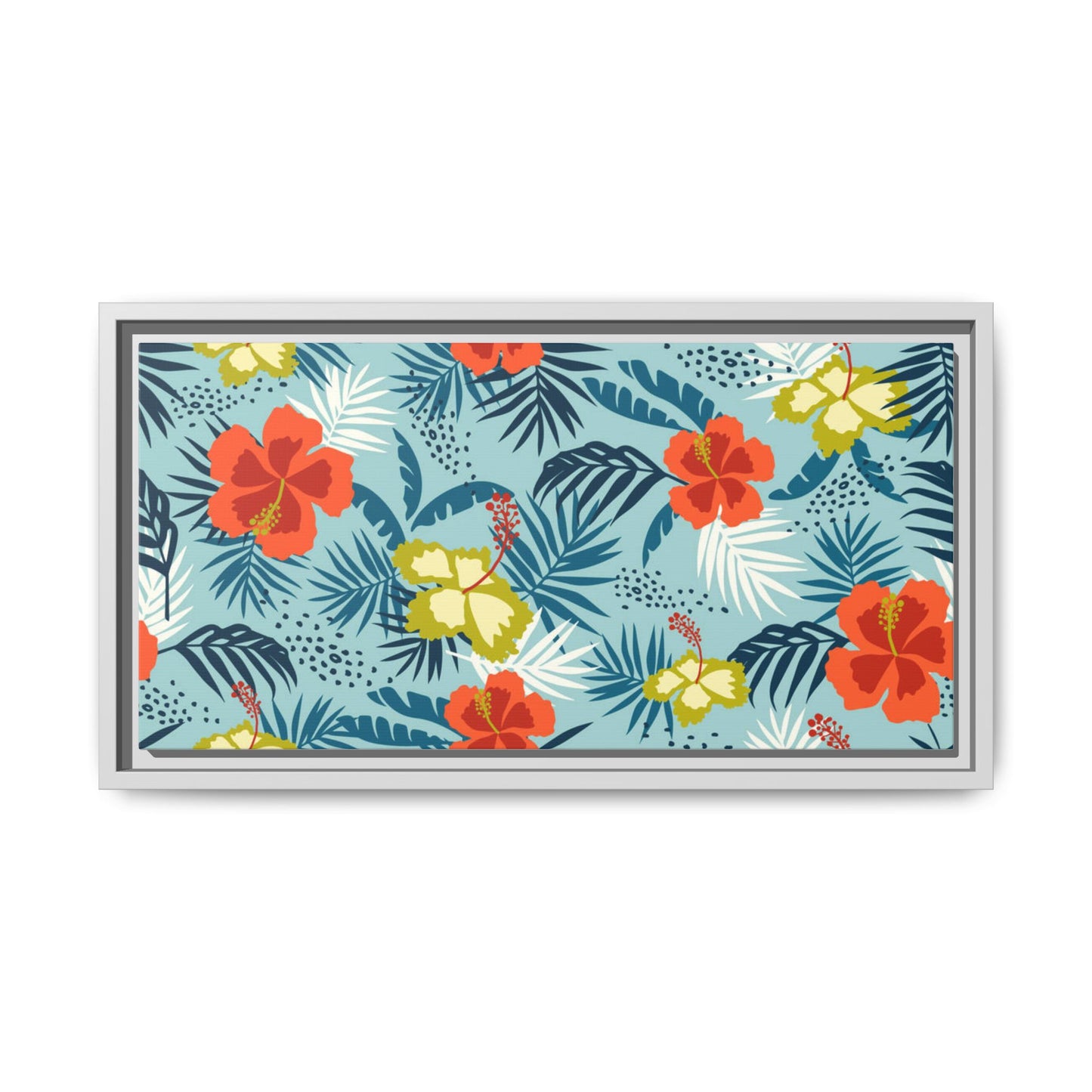Tropical Summer Framed Matte Canvas Art