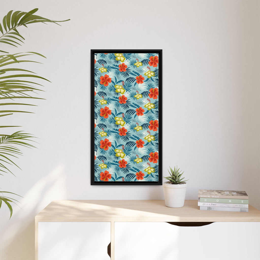 Tropical Summer Framed Matte Canvas Art