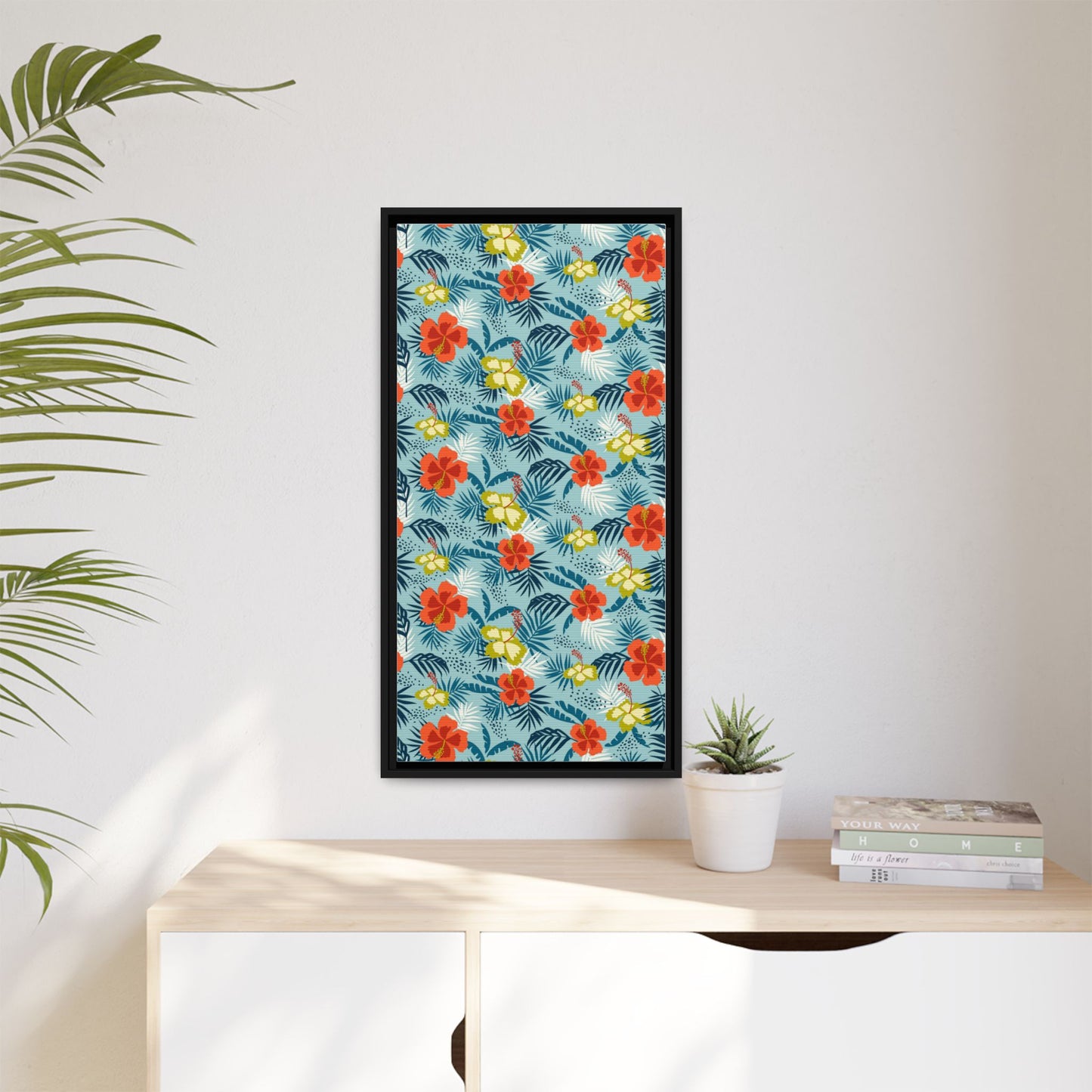 Tropical Summer Framed Matte Canvas Art