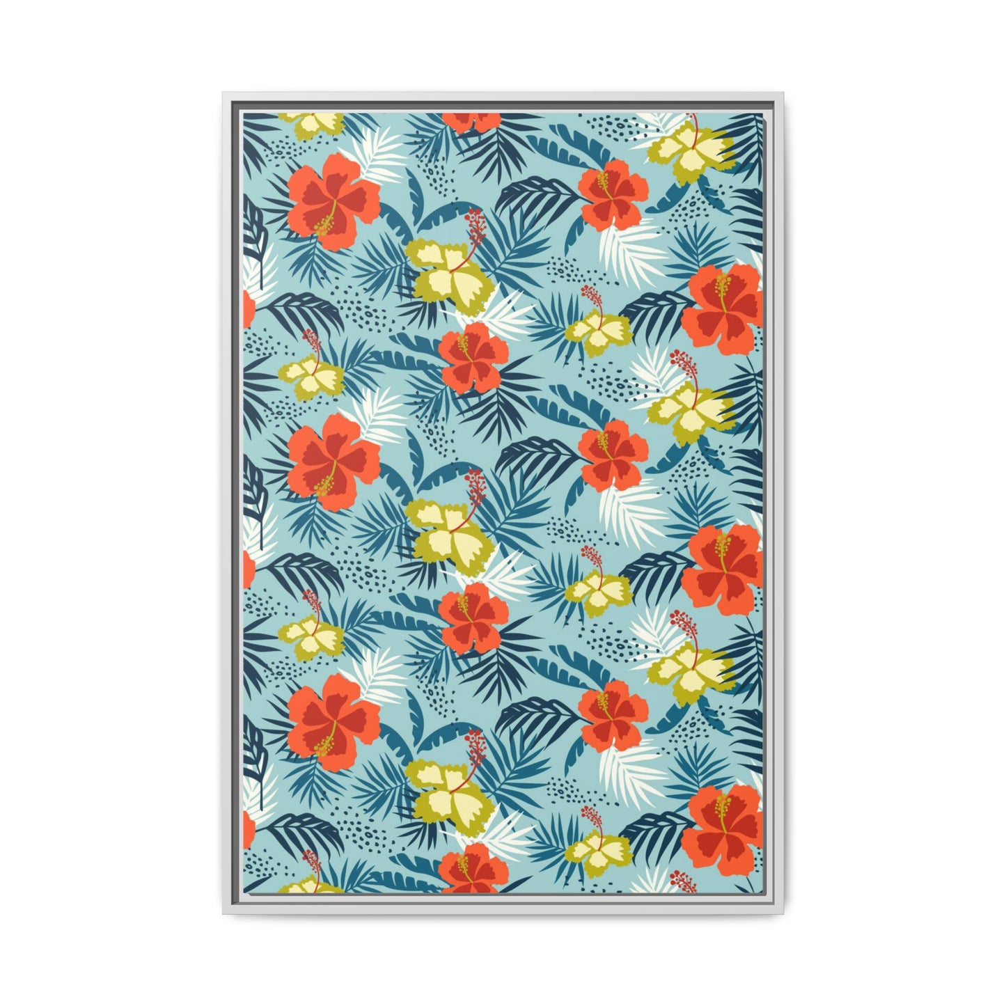 Tropical Summer Framed Matte Canvas Art