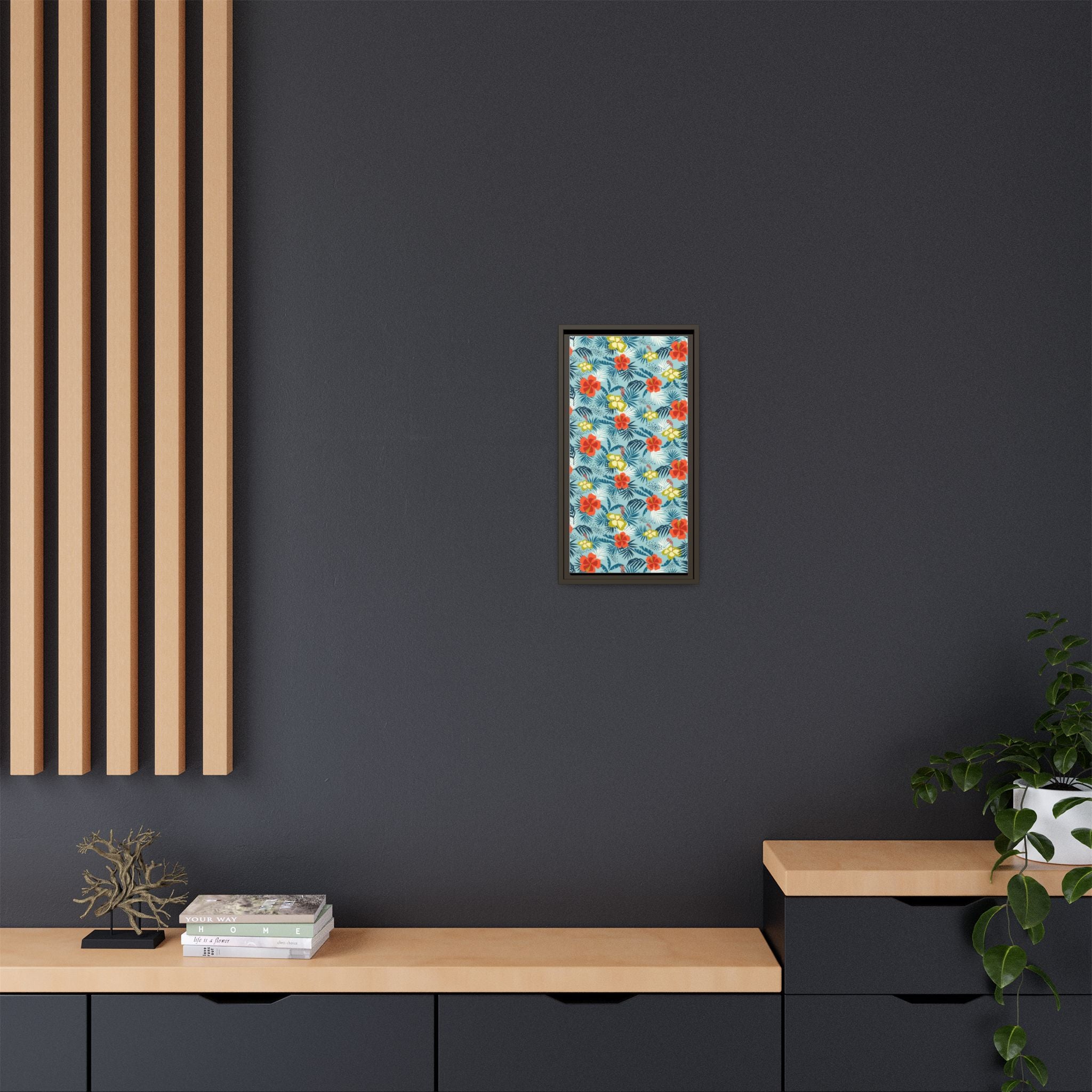 Tropical Summer Framed Matte Canvas Art